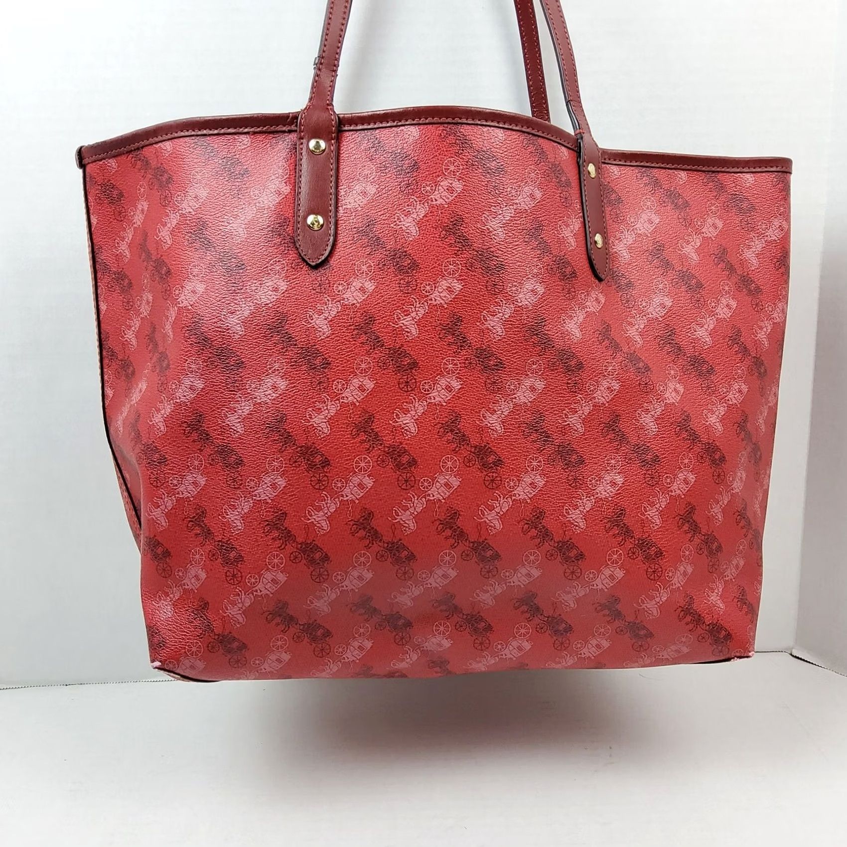 Coach Coach Horse Tote Shoulder Handbag Purse Reversible F82135 Women Multicolor Tote Size ONE SIZE - 7 Thumbnail
