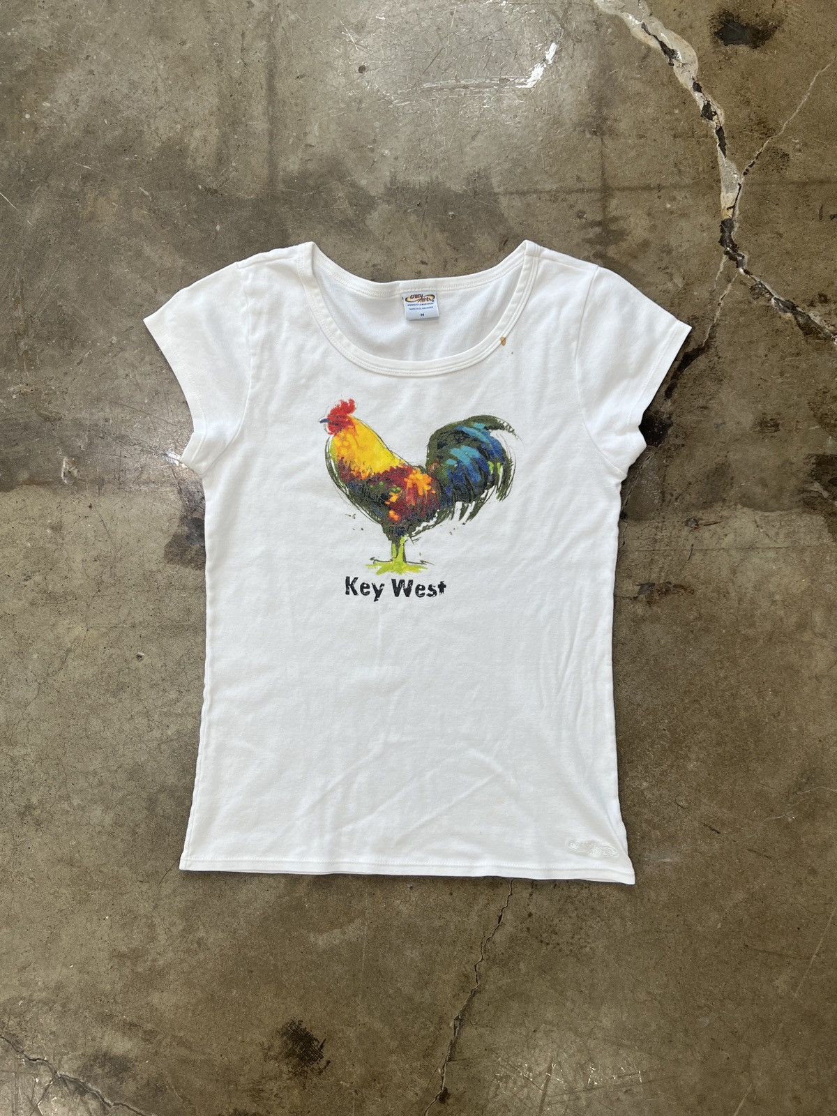 Vintage Vintage Key West Rooster Cap Sleeve Tee W Medium Size M / US 6-8 / IT 42-44 - 2 Thumbnail