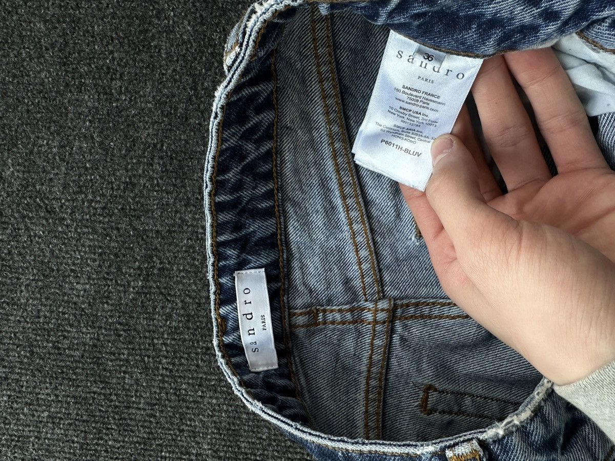 Sandro FLARED BOOTCUT 🚨 SANDRO WOMEN RARE BLUE DENIM PANTS Size 26" / US 2 / IT 38 - 9 Thumbnail