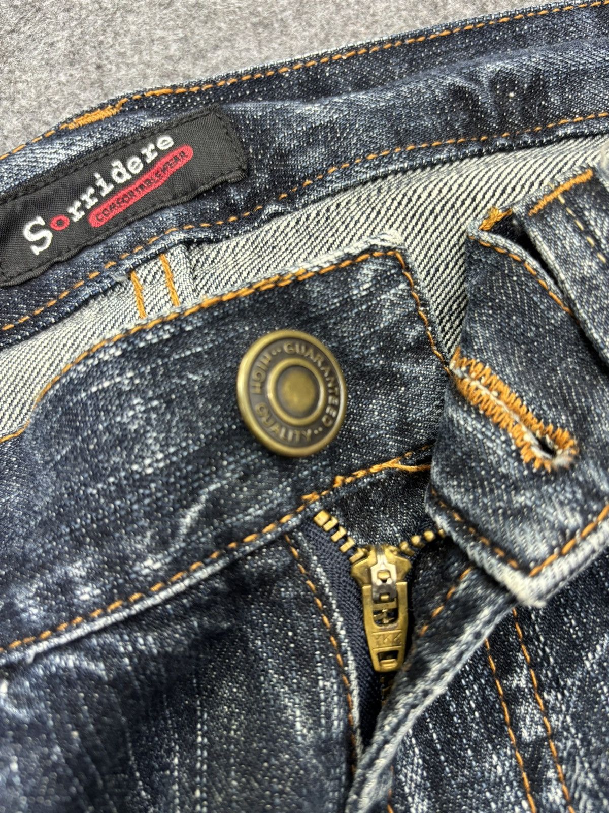 Japanese Brand 💥Insane Artisanal Sorridere Distressed Denim F782 Size US 33 - 9 Thumbnail