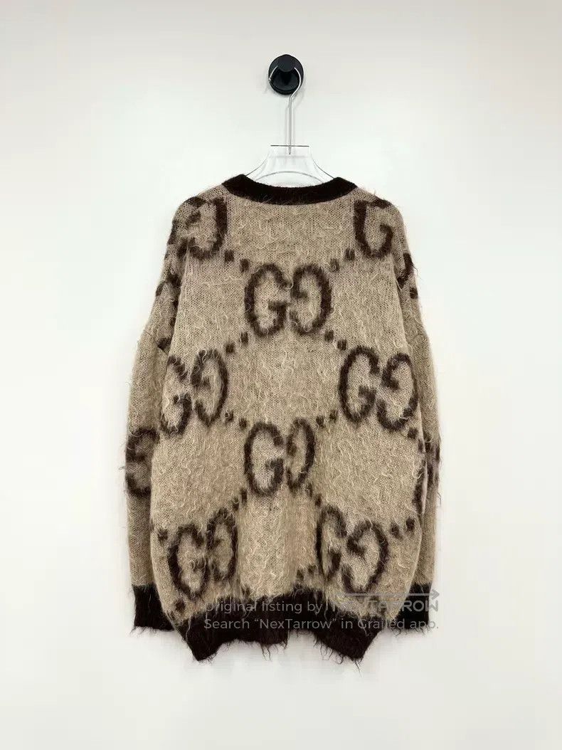 Gucci Gucci Brown double G old flower full print logo Mohai wool Size XS / US 0-2 / IT 36-38 - 2 Thumbnail