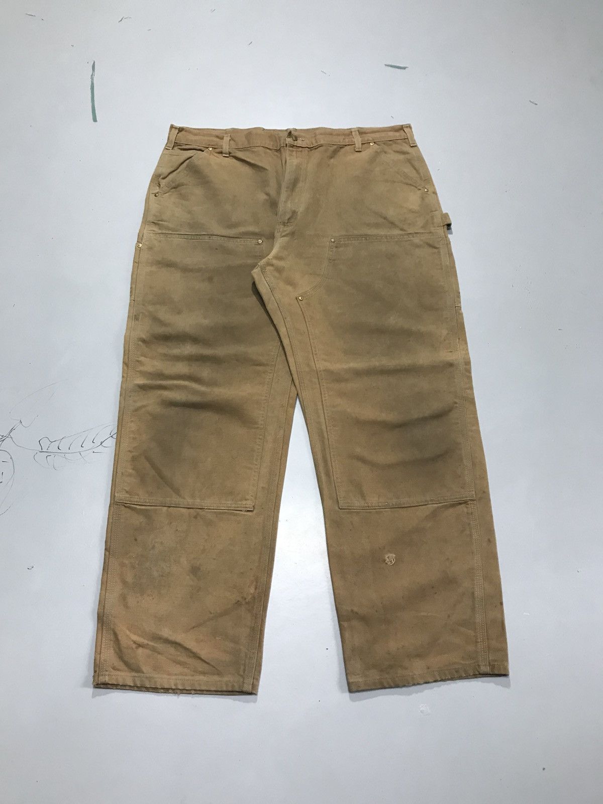 Carhartt Vintage carhartt B01 BRN dusty double knee workwear Size US 40 / EU 56 - 1 Thumbnail