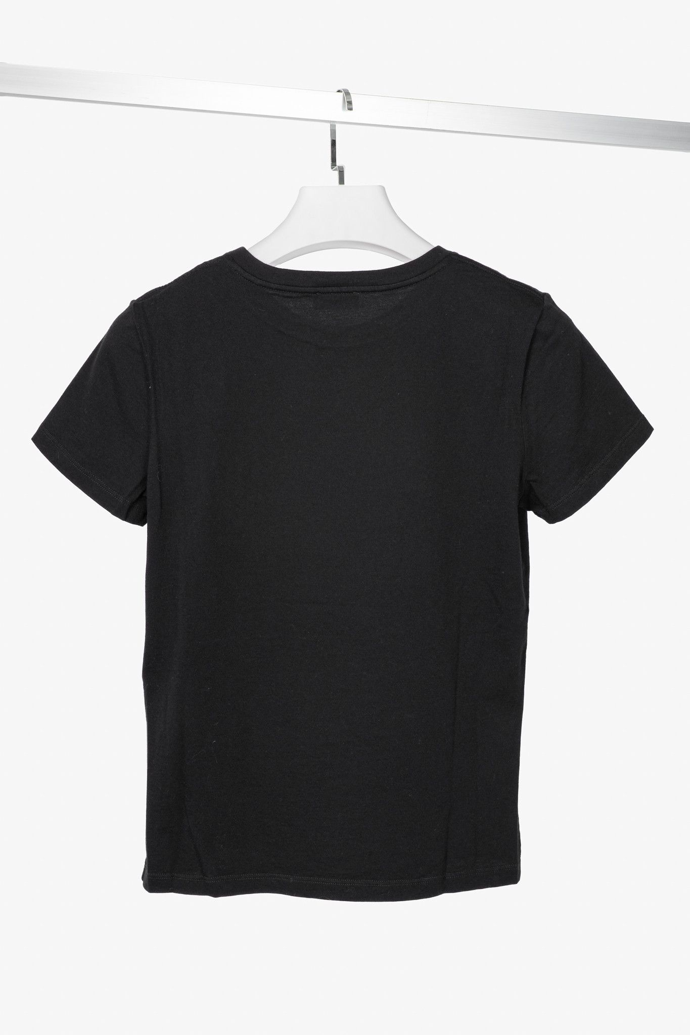 Saint Laurent Paris Saint Laurent Black Cotton-Jersey Short-Sleeve T-Shirt Size S / US 4 / IT 40 - 2 Thumbnail