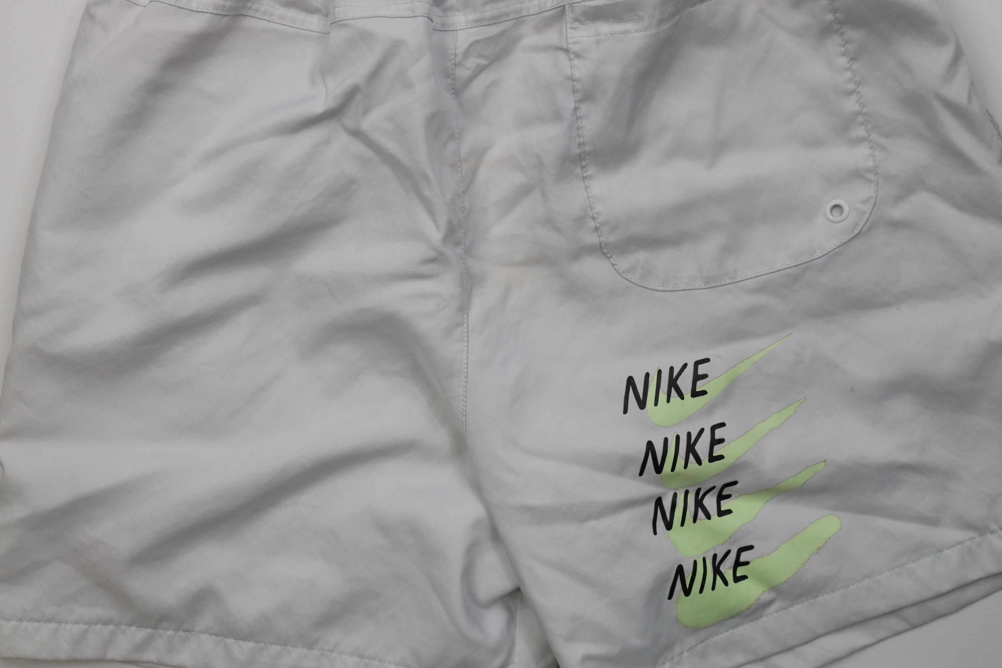 Nike Nike Spell Out Big Logo Lined Woven Festival Shorts Gray Size US 32 / EU 48 - 16 Thumbnail