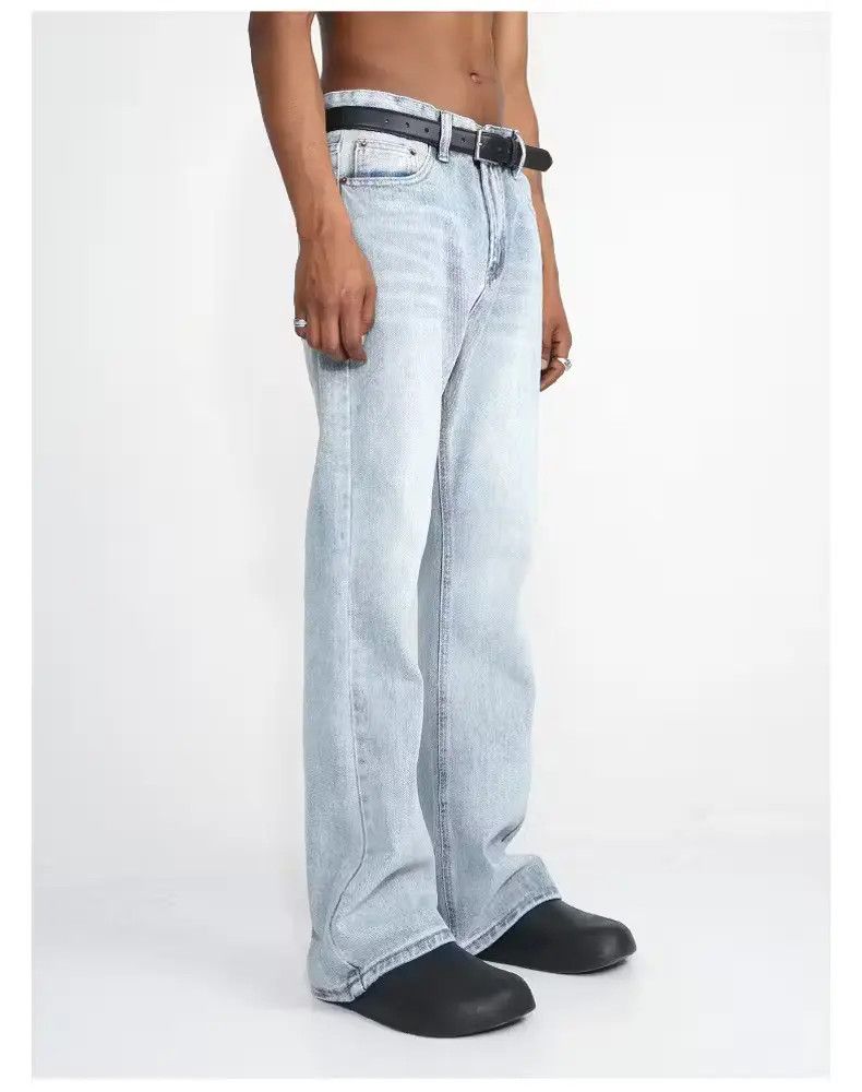 image of Vintage Faded Washed Yuppie Flared Jeans in Blue Fade, Men's (Size 30)