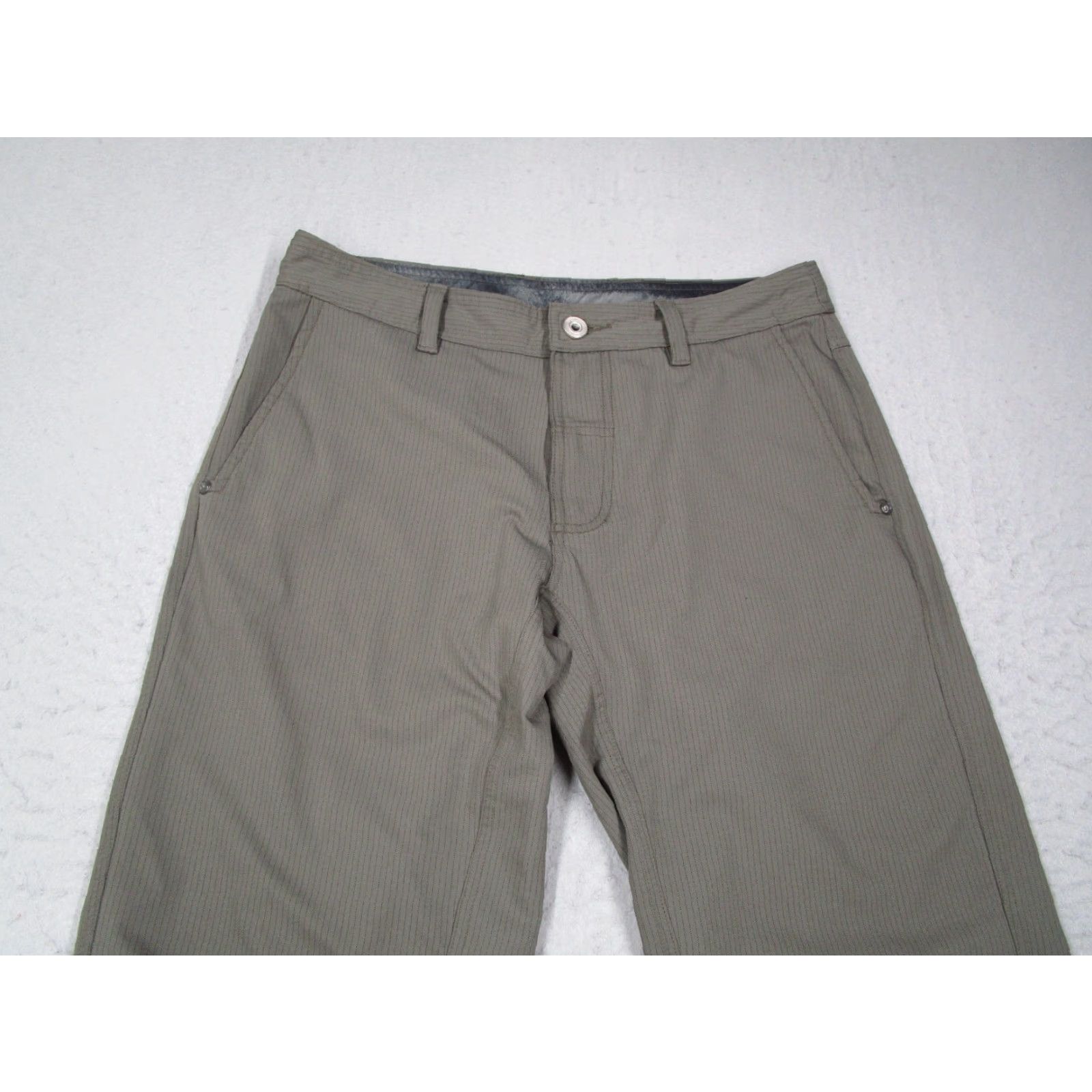 Lululemon Lululemon Athletica Pants Men 32 Gray Classic Chino Flat Front Casual Workwear 32x27 Mid Rise Nylon Blend Logo Stripe Shirt? Size US 32 / EU 48 - 2 Thumbnail