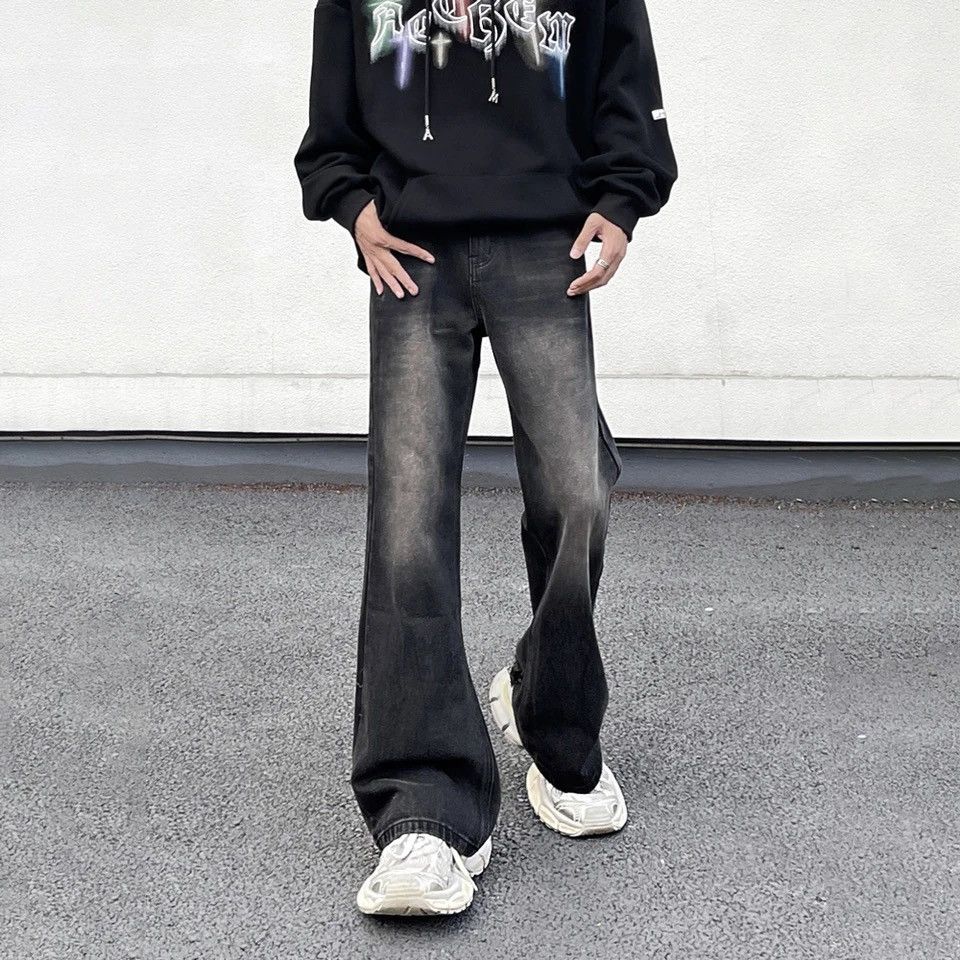 Denime × Japanese Brand × Vintage Flare Jeans Men Baggy Wide Leg Streetwear Size US 34 / EU 50 - 4 Thumbnail