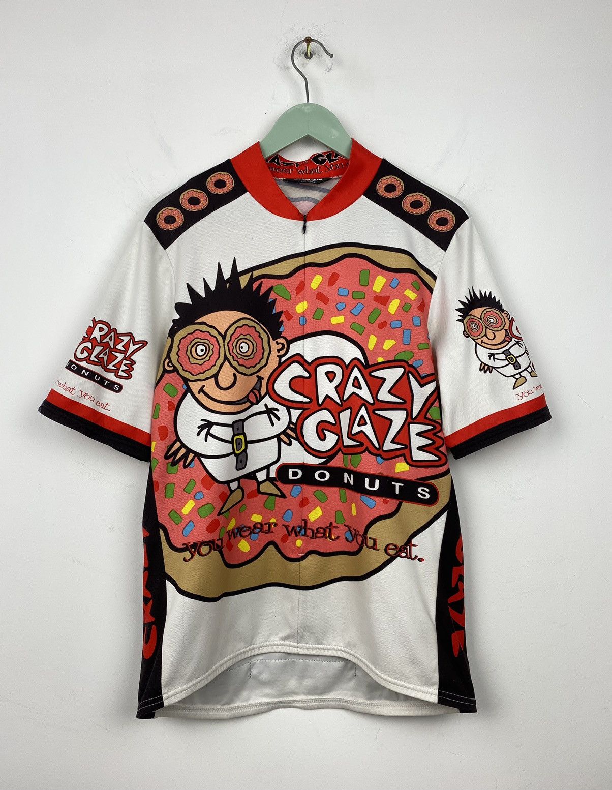 Bicycle Pearl Izumi Crazy Glaze Donuts 2003 Cycling Jersey SMS Y2K Size US L / EU 52-54 / 3 - 1 Thumbnail
