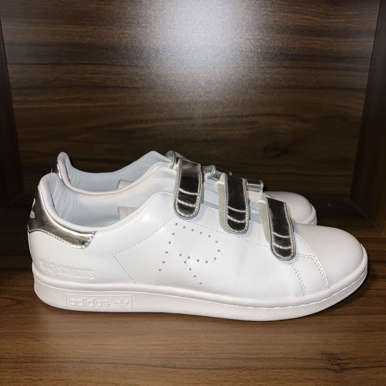 Adidas × Raf Simons FW16 Adidas Raf Simons Stan Smith Comfort White & Silver Size US 9.5 / EU 42-43 - 3 Thumbnail