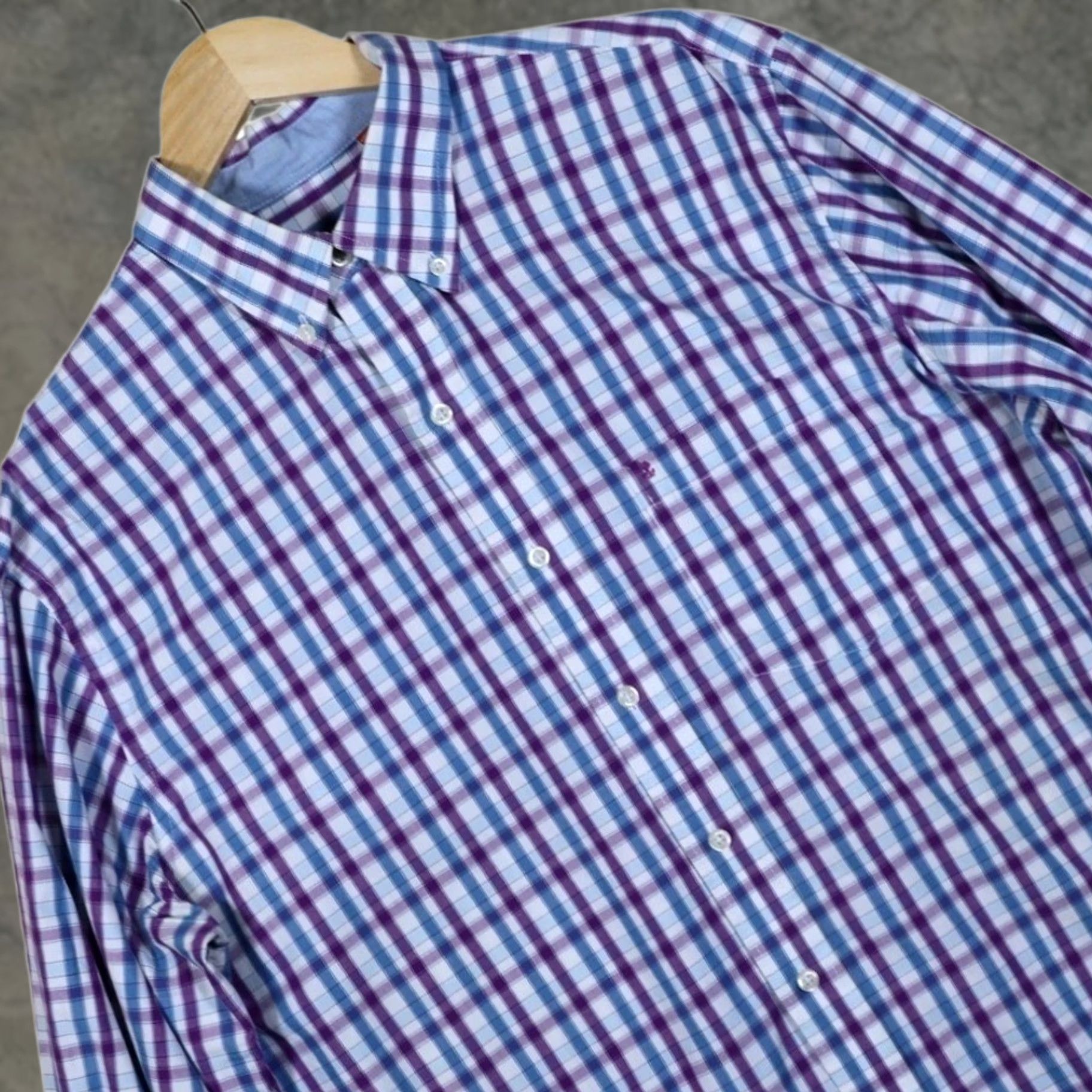 Izod IZOD Shirt Men's Large Long Sleeve Plaid Button Down Casual Dress Shirt Size US L / EU 52-54 / 3 - 1 Thumbnail