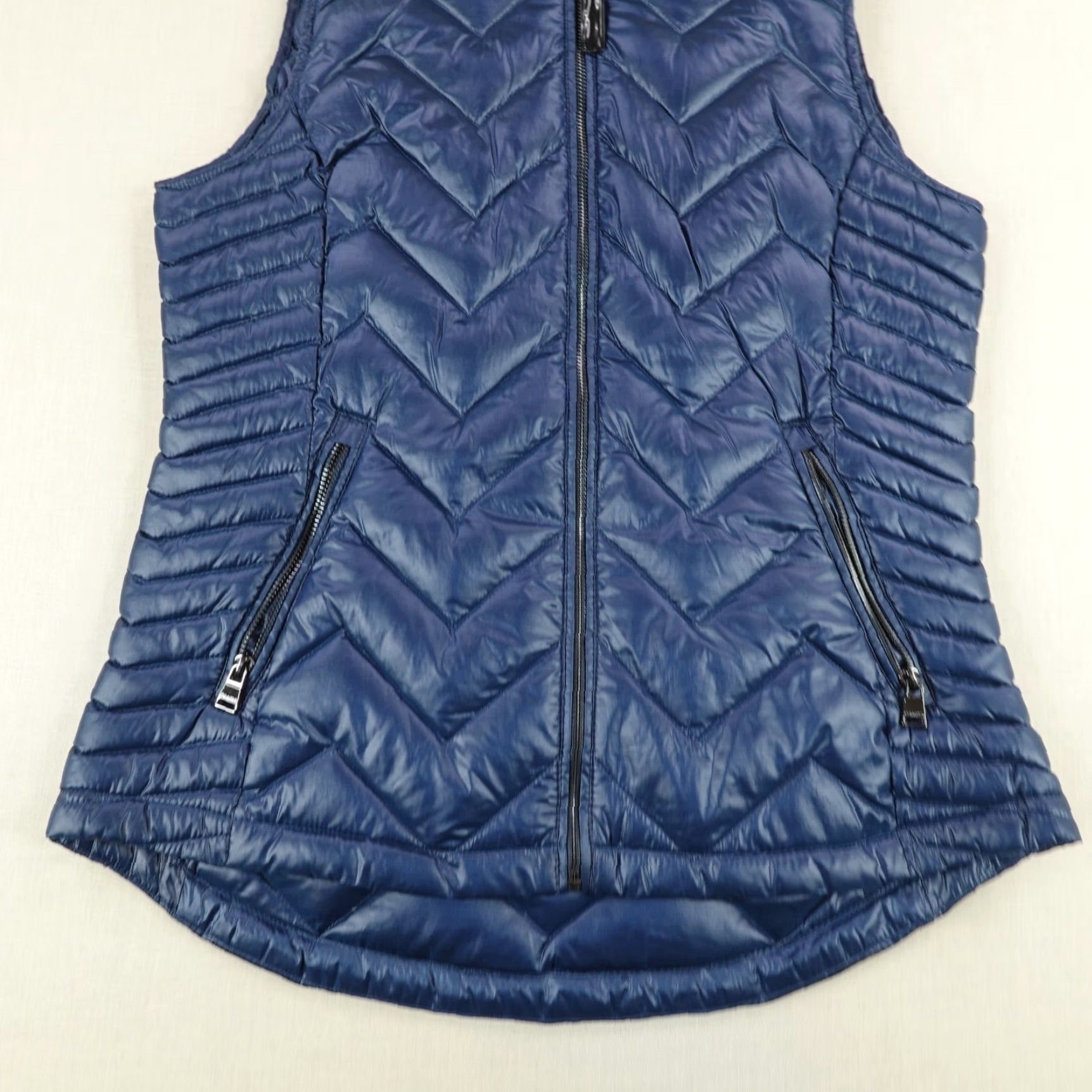 Calvin Klein VINTAGE Calvin Klein Vest Womens Medium Blue Premium Down Puffer Insulated Zig Zag Quilt Size M / US 6-8 / IT 42-44 - 3 Thumbnail