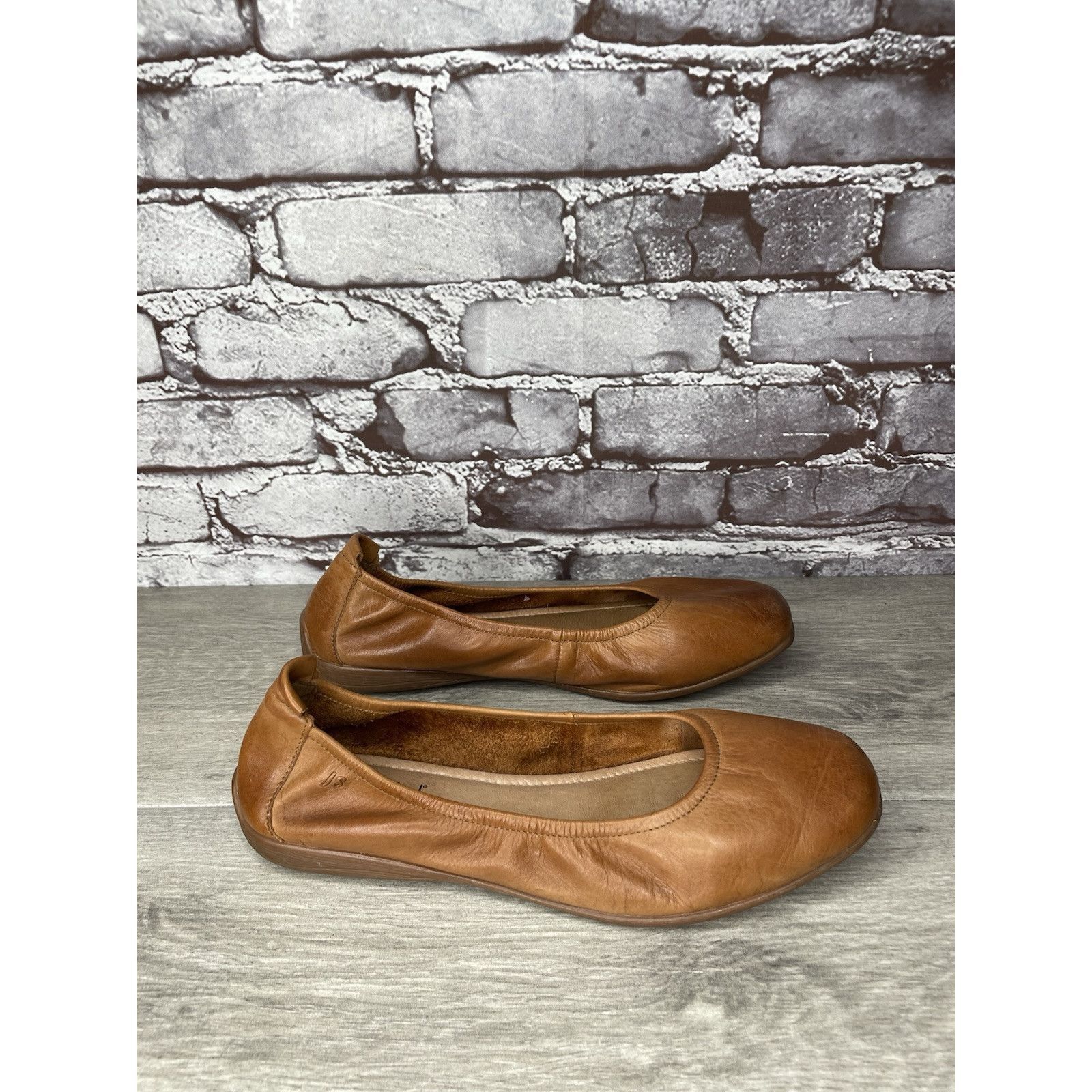 JOSEF SEIBAL Josef Seibel Fenja Brown Leather Ballerina Ballet Flats Wome Size US 9.5 / IT 39.5 - 3 Thumbnail