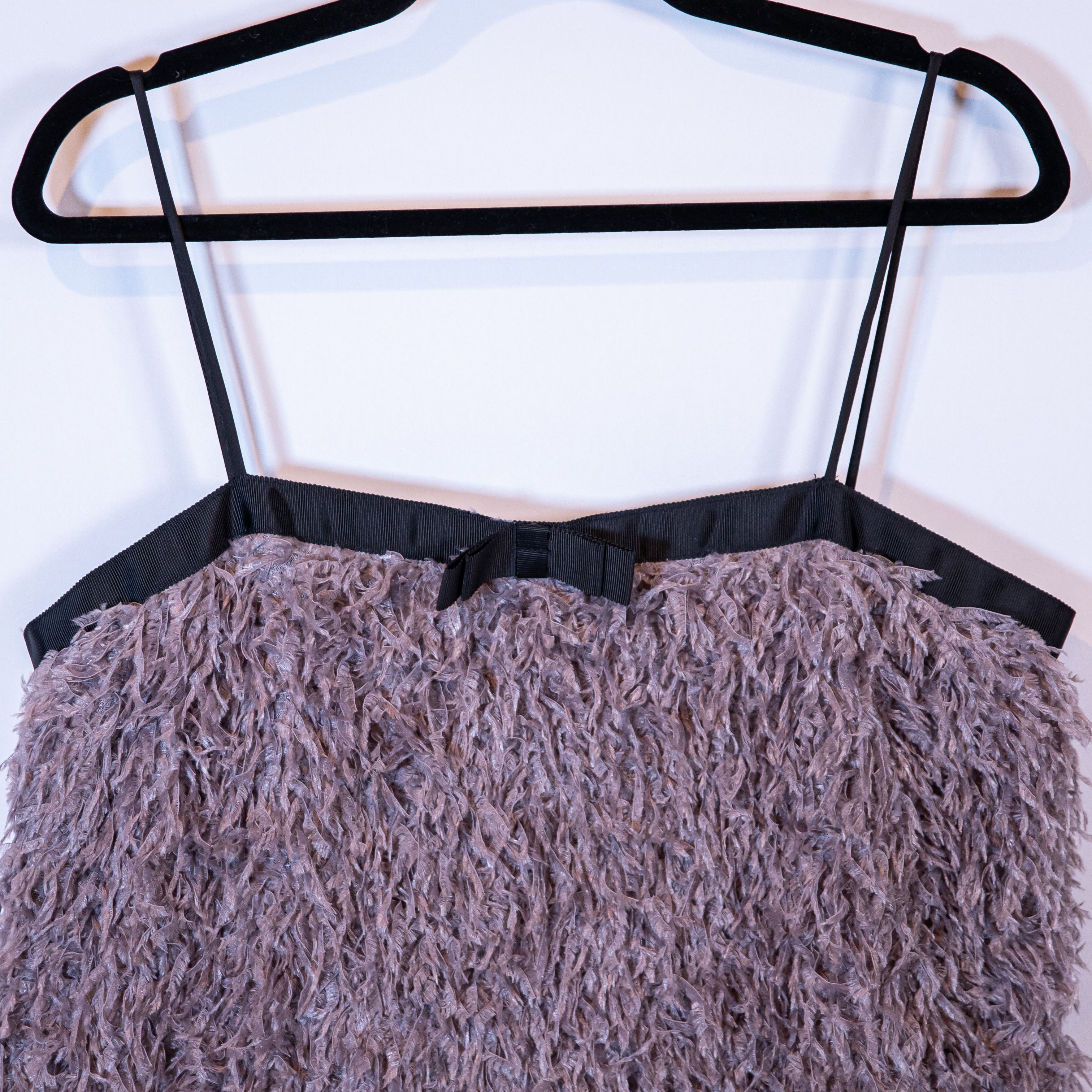 Zara NEW Zara Fringe Shag Textured Satin Strap Tank Size XL / US 12-14 / IT 48-50 - 2 Thumbnail