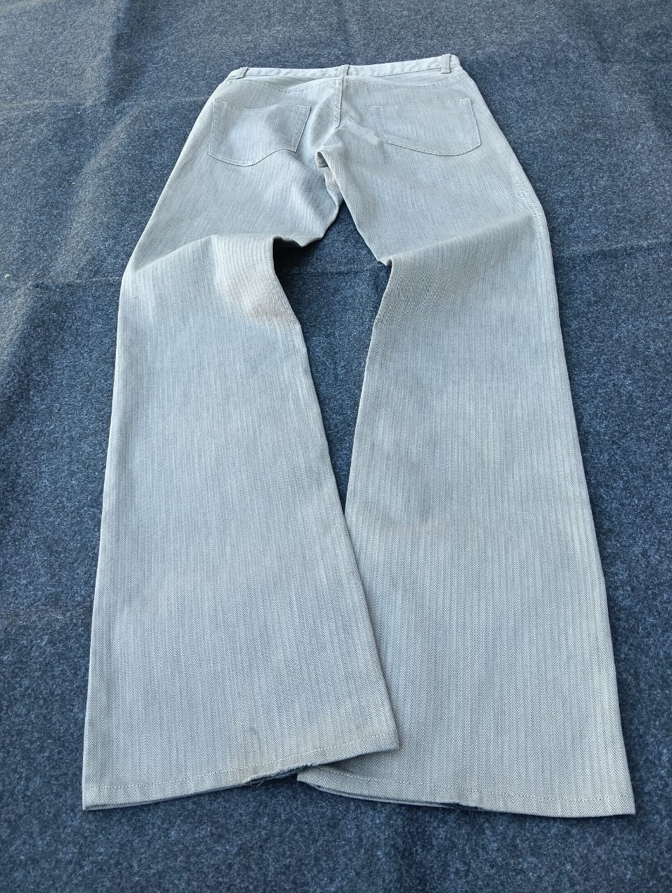 semanticdesign Semanticdesign Light Grey Herringbone Flare Bell Bottom. Size US 28 / EU 44 - 2 Thumbnail