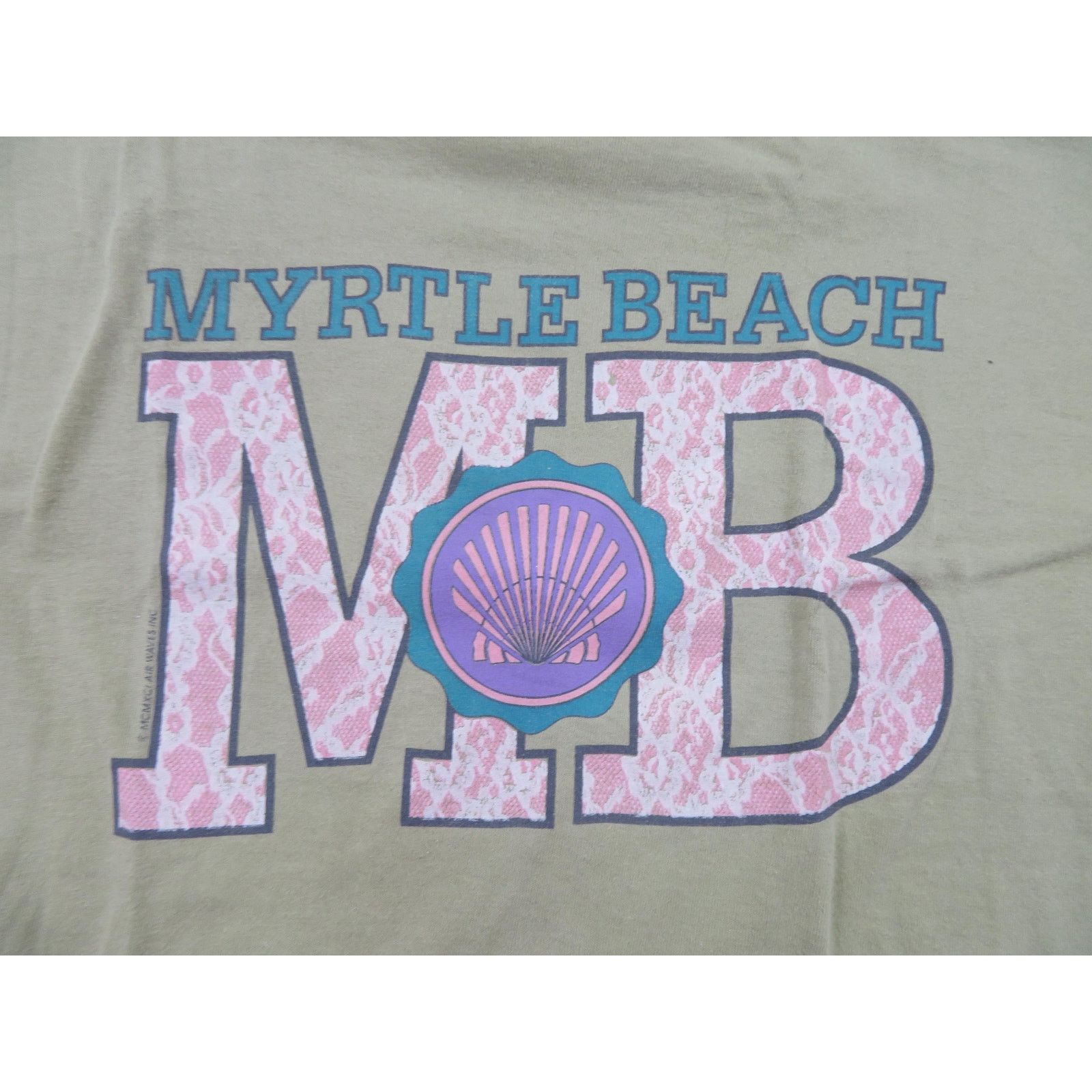 Other Myrtle Beach T-Shirt, Green, Womens Sz XL 1990s Size XL / US 12-14 / IT 48-50 - 2 Thumbnail