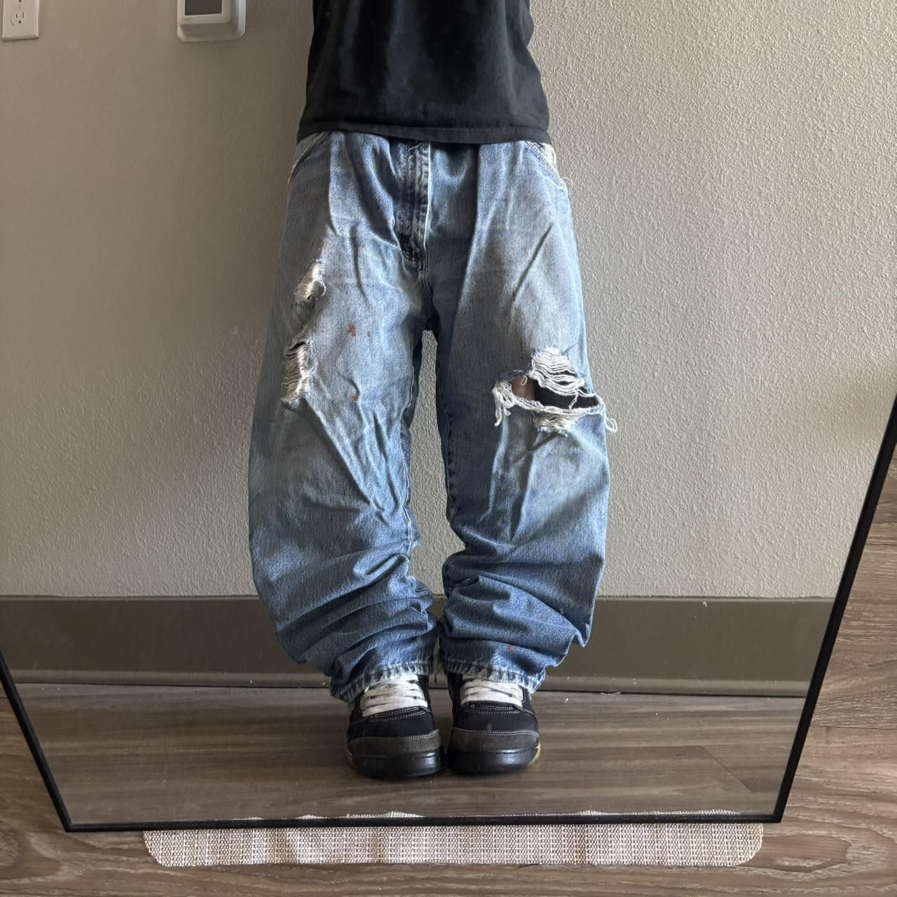 Vintage Crazy Vintage Y2K/2000s Baggy Grunge Distressed Skater Style Denim Jeans! 38x30 Size US 38 / EU 54 - 1 Thumbnail