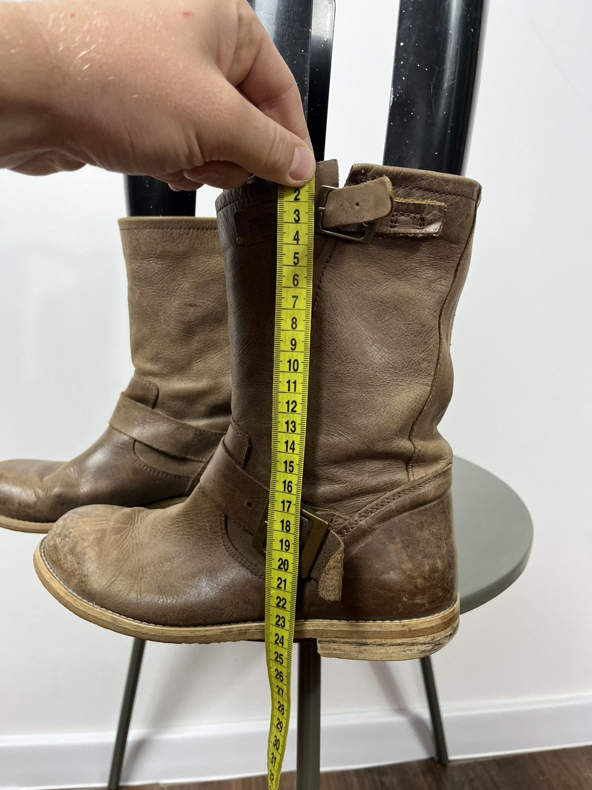 Other Vintage brown leather mid calf boots with buckles size 38 Size US 7.5 / IT 37.5 - 11 Thumbnail
