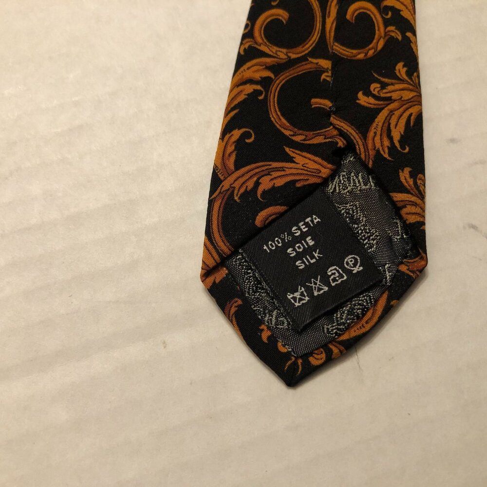 Versace VERSACE MEN'S BLACK 100%SILK TIE 3 5/8" X 60" MADE IN ITALY Size ONE SIZE - 9 Thumbnail