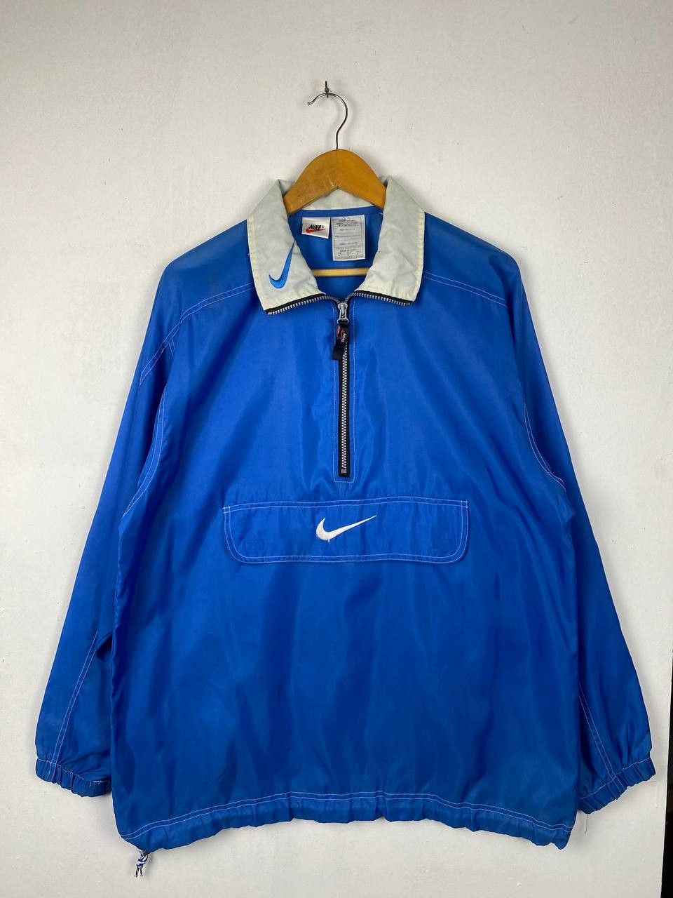 vintage 90s nike anorak half zipper jacket nice design