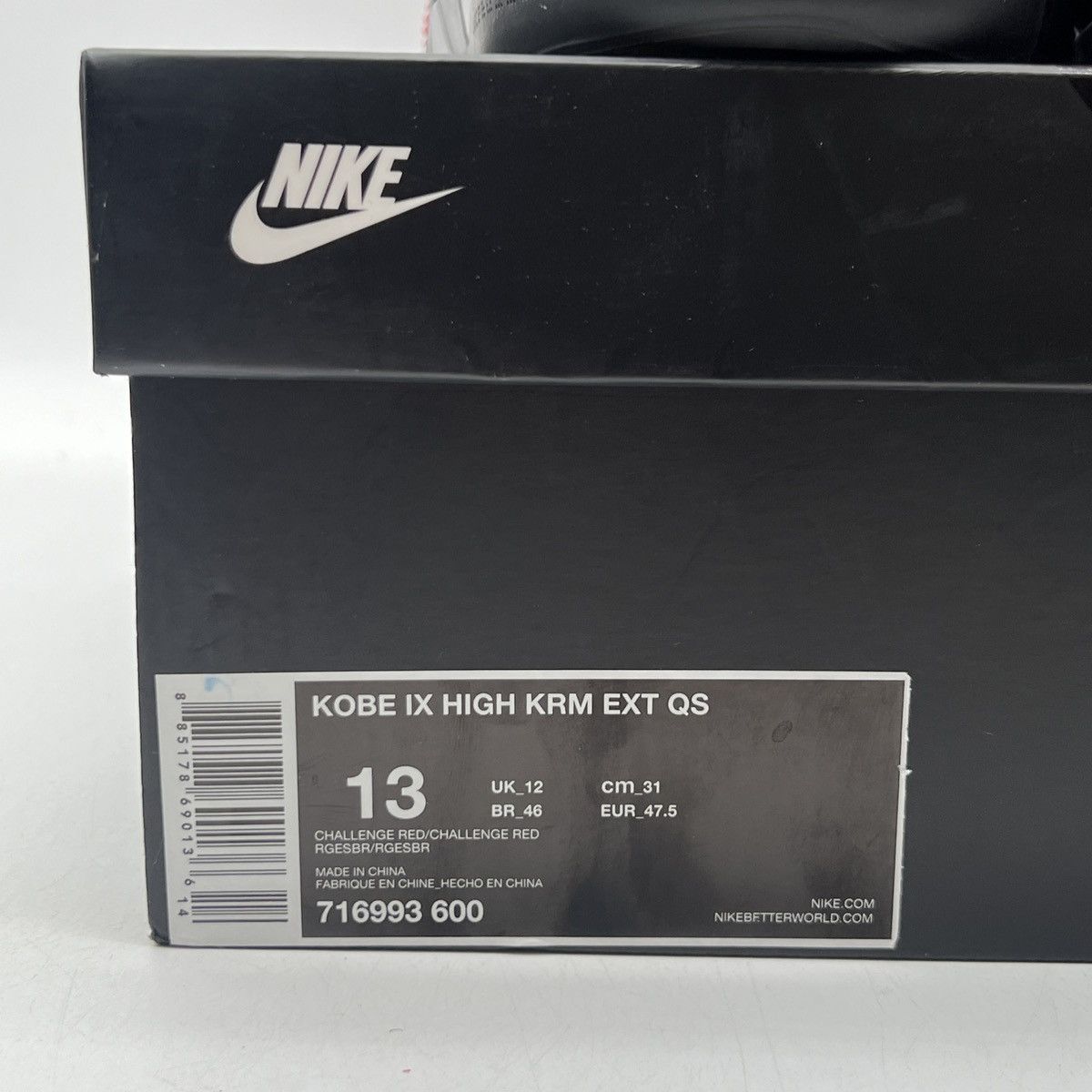 Nike Kobe 9 high red mamba Size US 13 / EU 46 - 6 Thumbnail