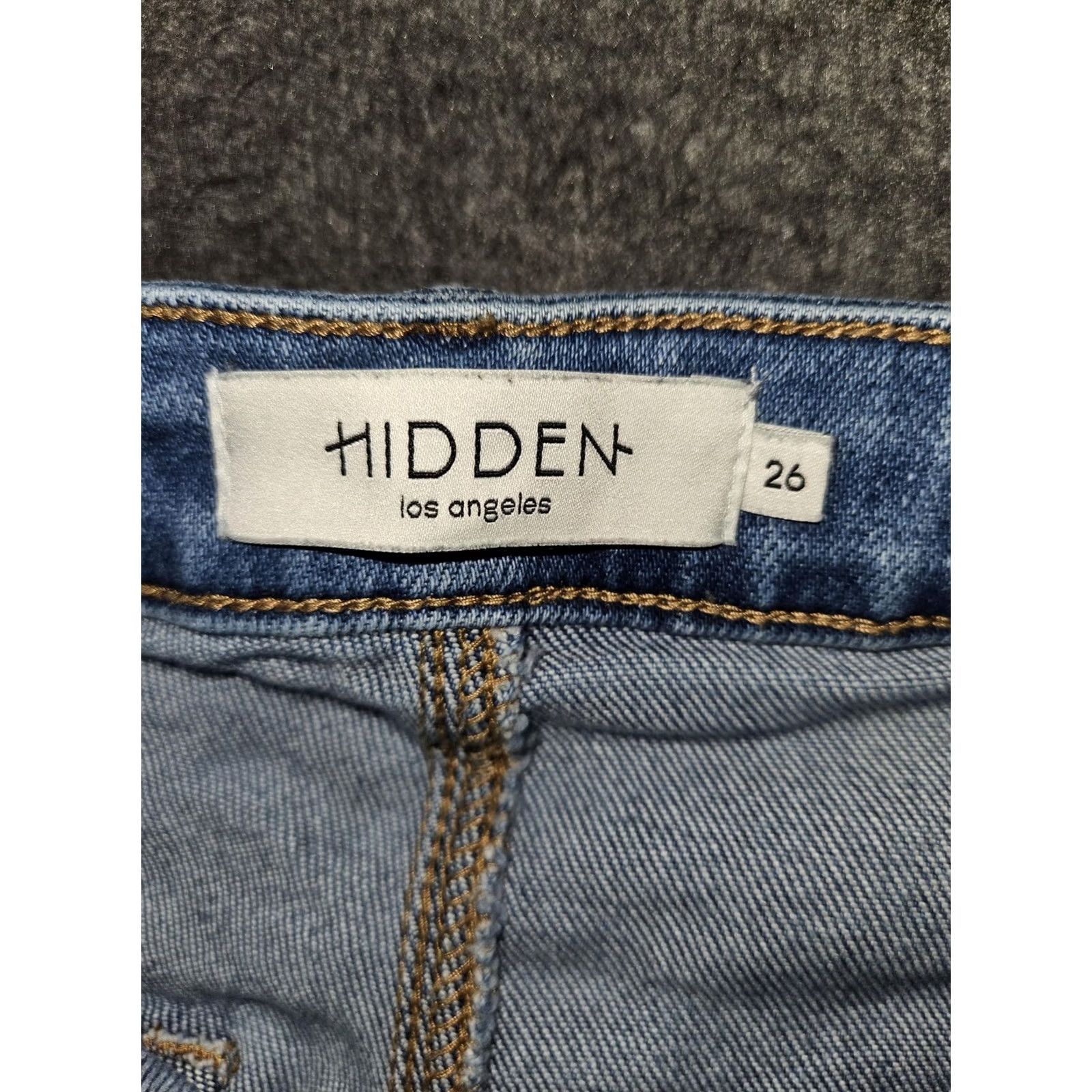 Vintage Hidden Jeans Flared Jeans 26 Blue Light Wash High Rise Distressed Raw Hem Denim Juniors Boys Girls Size 26" / US 2 / IT 38 - 2 Thumbnail