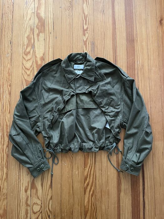 Hyke Runway Hyke SS19 Cropped Field Jacket Olive Green | Grailed