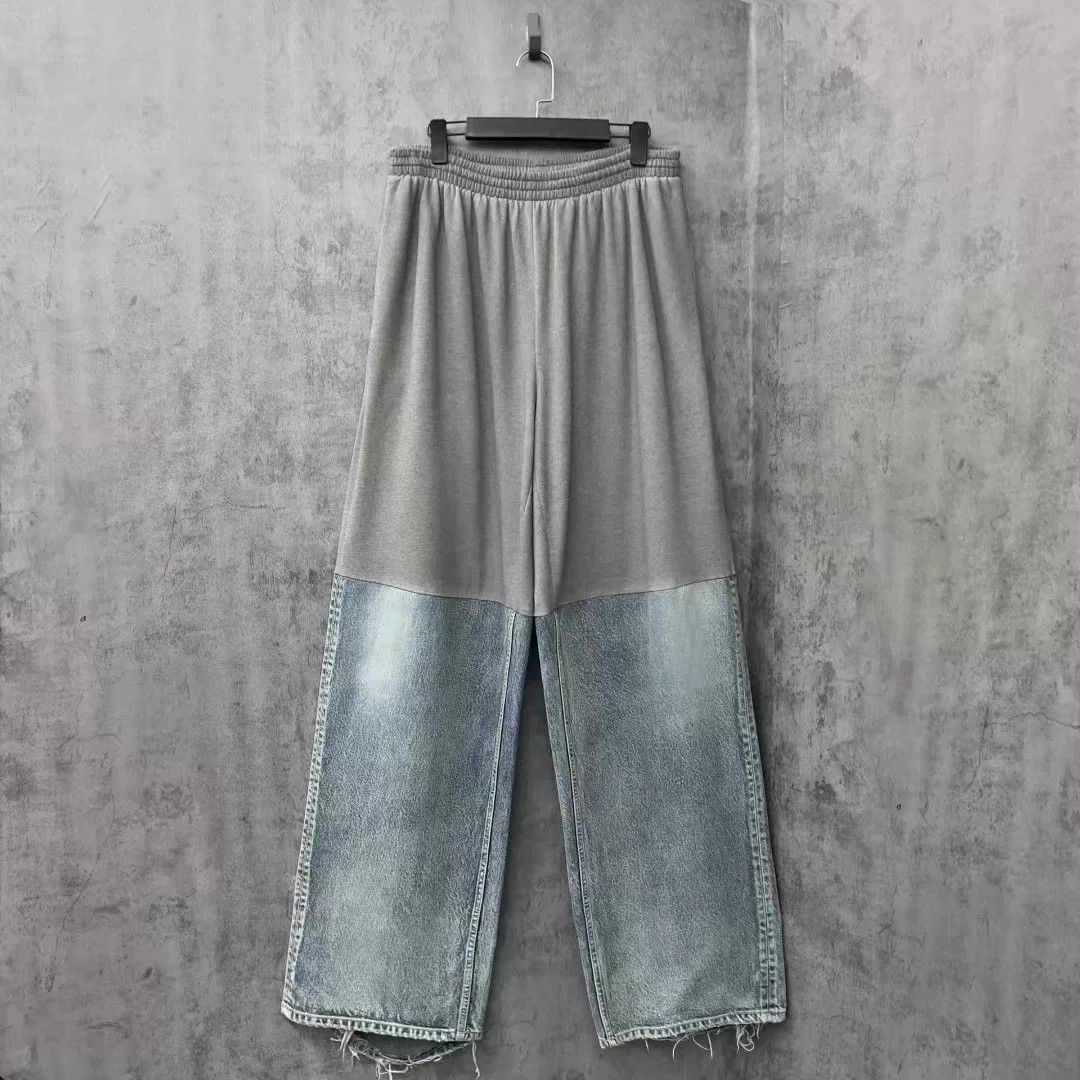Balenciaga Balenciaga Runway Patchwork Denim Jeans Size US 27 - 1 Thumbnail