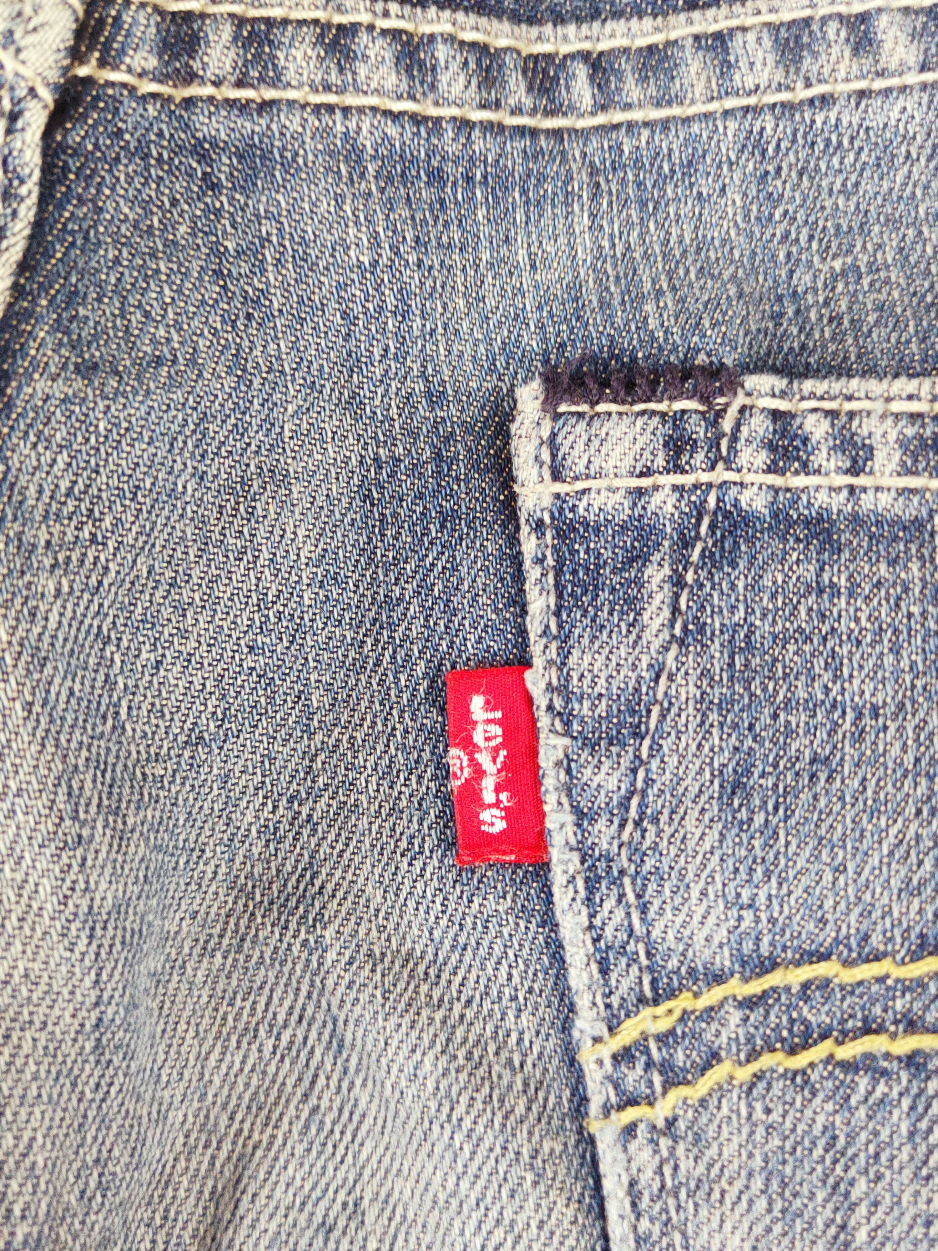 Japanese Brand Levi's Dark Blue Distressed Ripped Jeans #S2663 Size US 32 / EU 48 - 8 Thumbnail