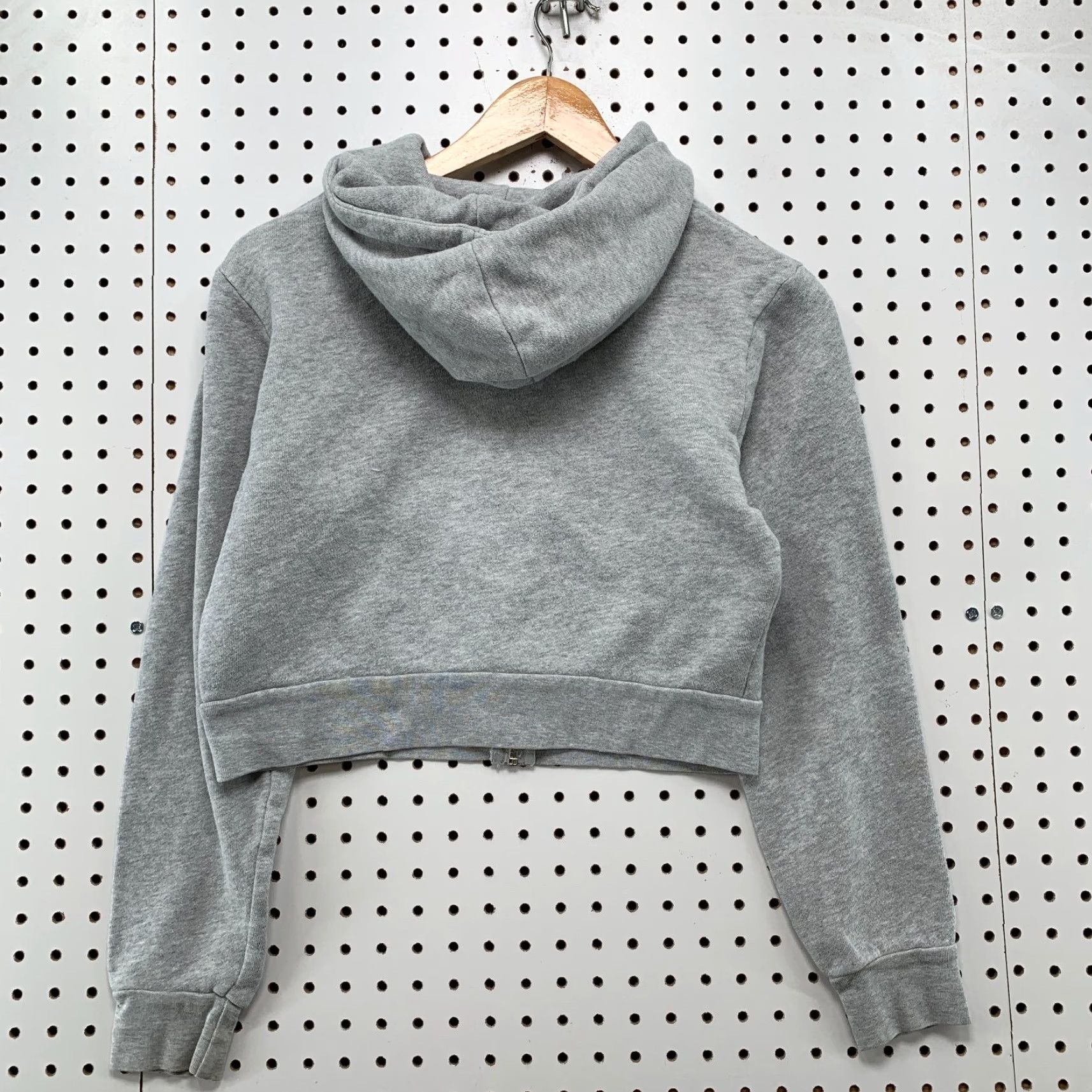 Brandy Melville VINTAGE Brandy Melville Hoodie Sweatshirt Womens One Size Cropped Zip Hooded Fleece Size ONE SIZE - 2 Thumbnail