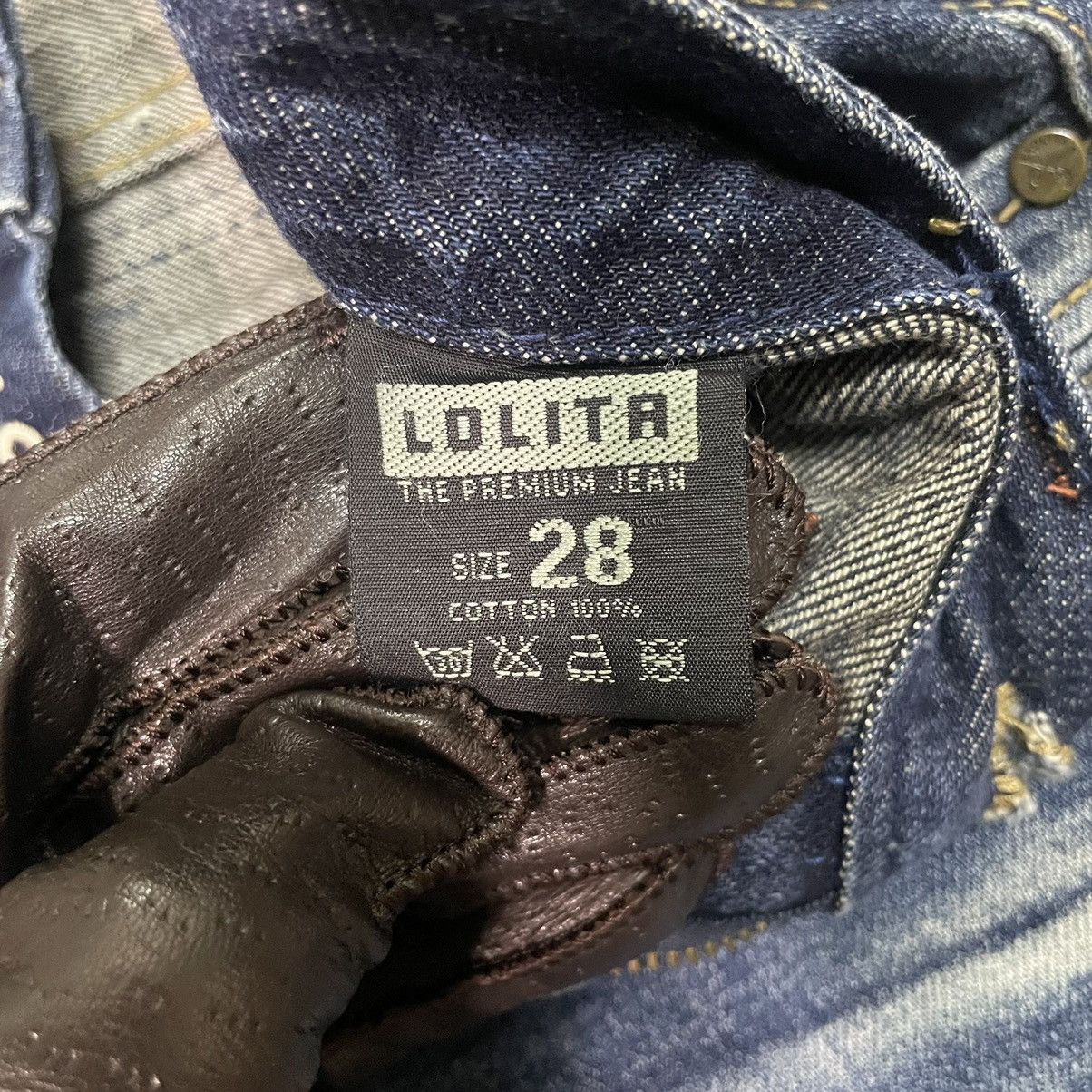 Hysteric Glamour 🇯🇵 LOLITA concert club catclaws distressed flare exotic denim Size 31" - 14 Thumbnail