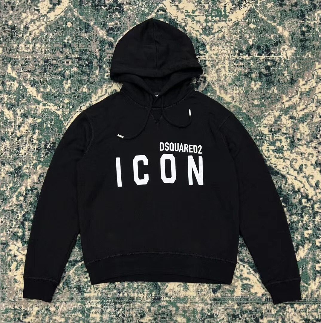 dsquared2 black icon hoodie fall/winter 2022