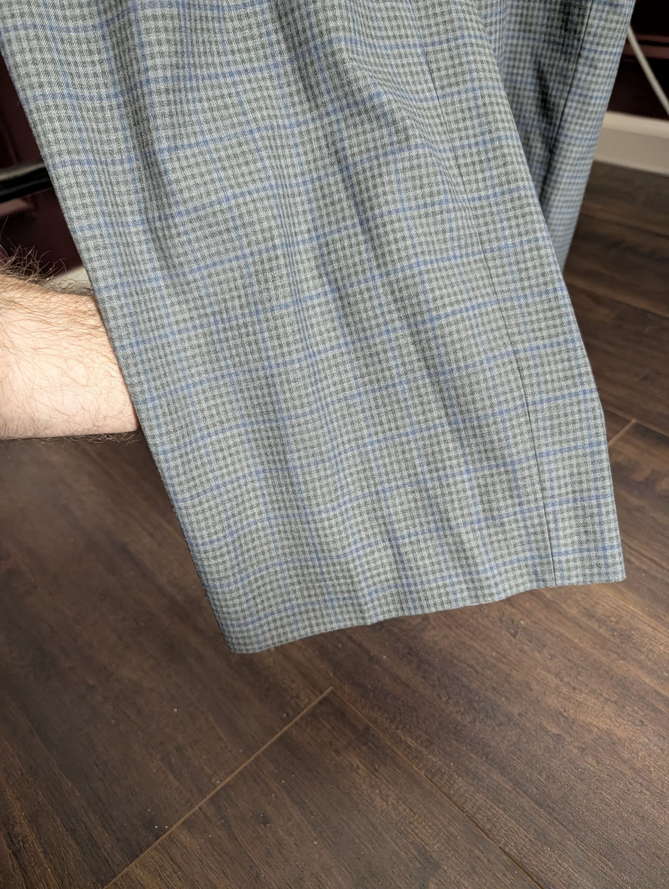 RRL Ralph Lauren RRL gray/green plaid flat front pants / trousers 37.5" Size US 37 - 6 Thumbnail