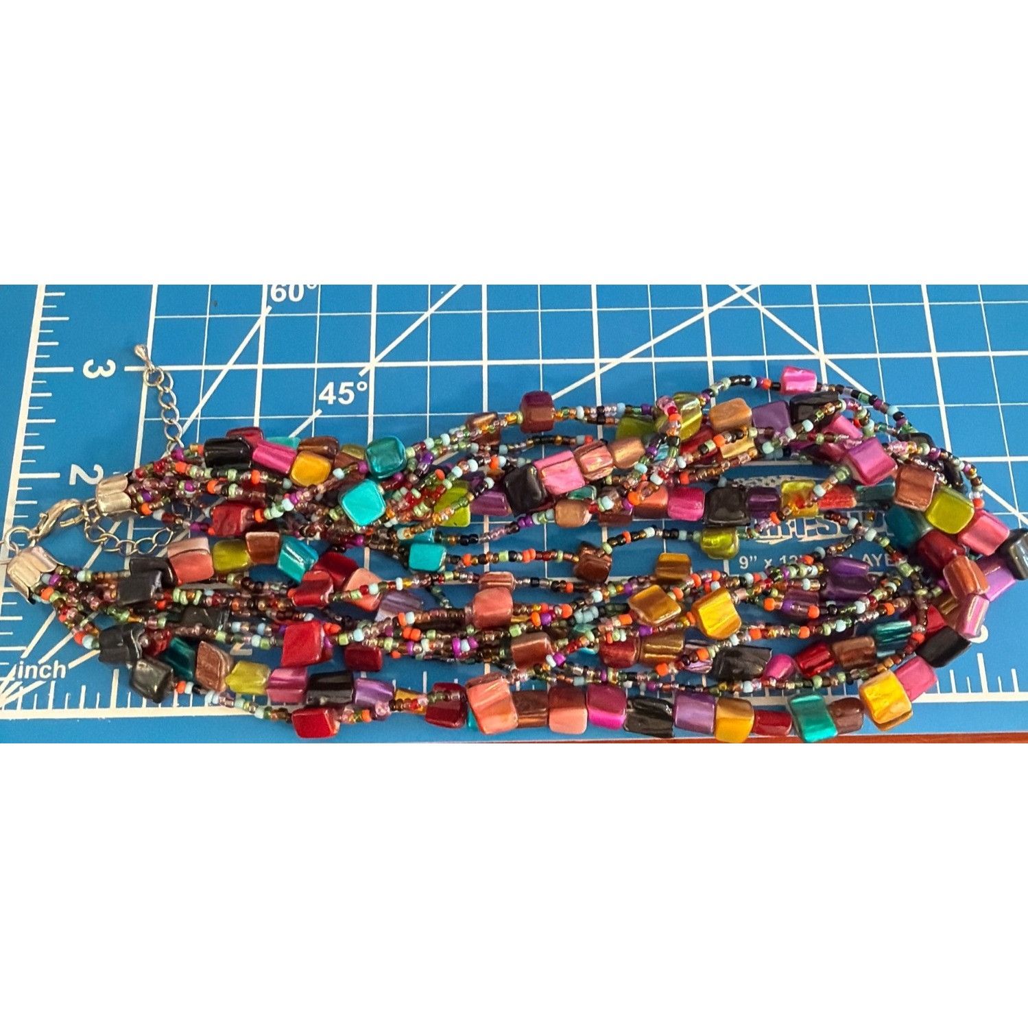 Other Vtg Multicolor Layered Beaded Necklace Chunky Seed Beads Dye Size ONE SIZE - 6 Thumbnail