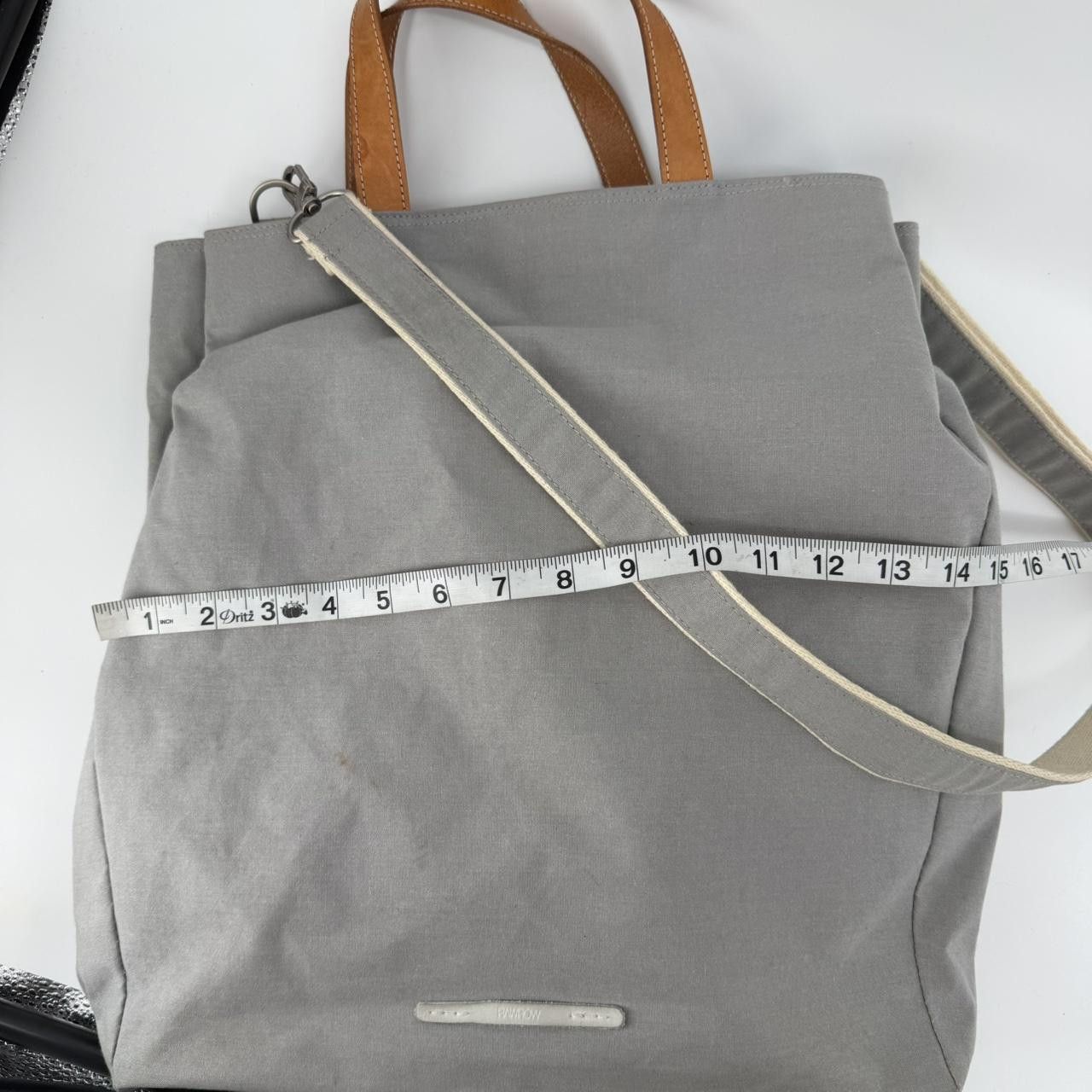 The Unbranded Brand RAWROW R Bag Canvas Tote Bag Gray Crossbody Shoulder Bag Size ONE SIZE - 7 Thumbnail