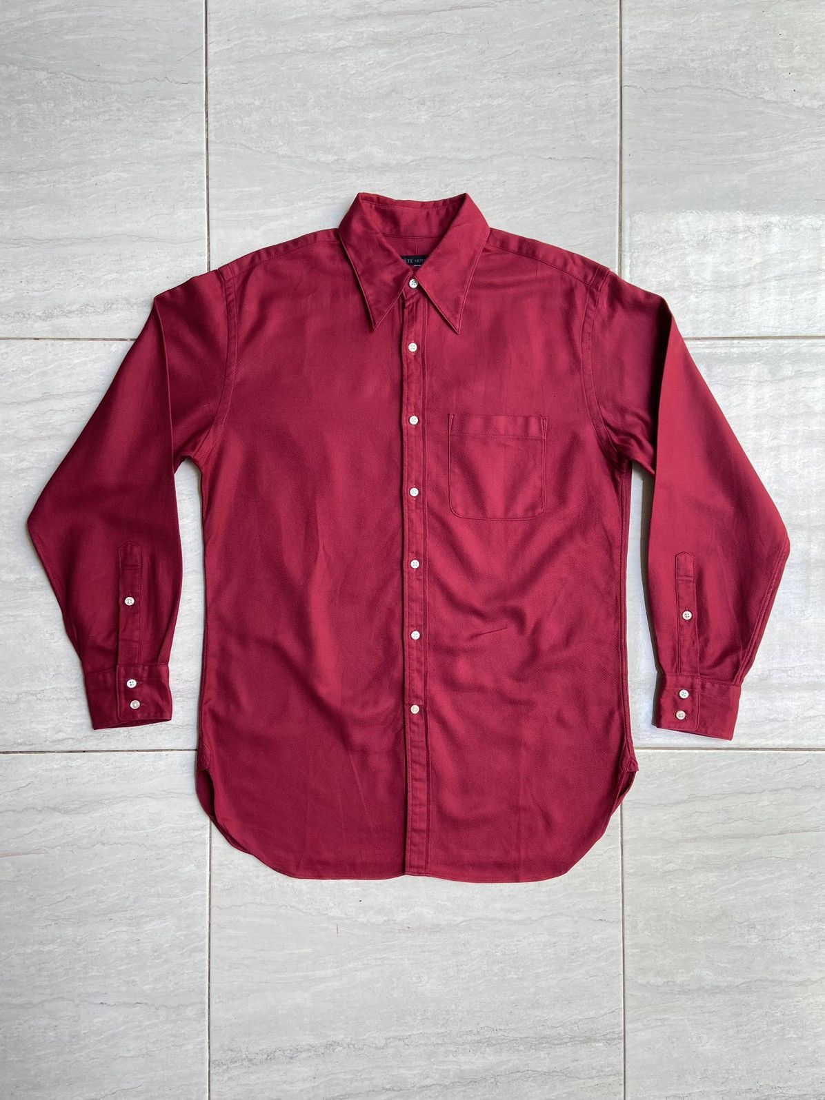 image of Issey Miyake x Tete Homme Red Shirt, Men's (Size Large)