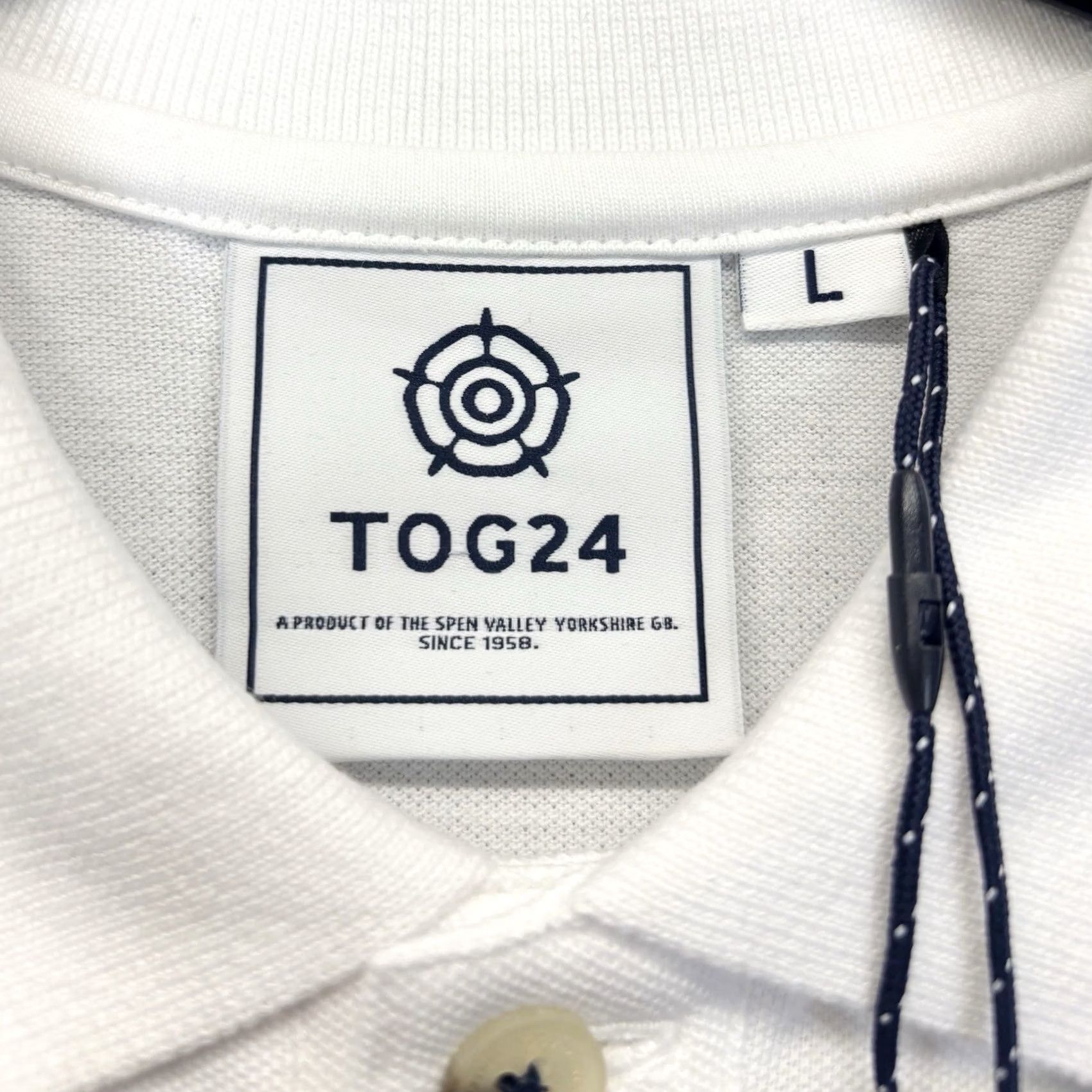 Vintage BNWT TOG44 Percy Polo Shirt Men Large Size Cotton White New With Tags Size US L / EU 52-54 / 3 - 4 Thumbnail