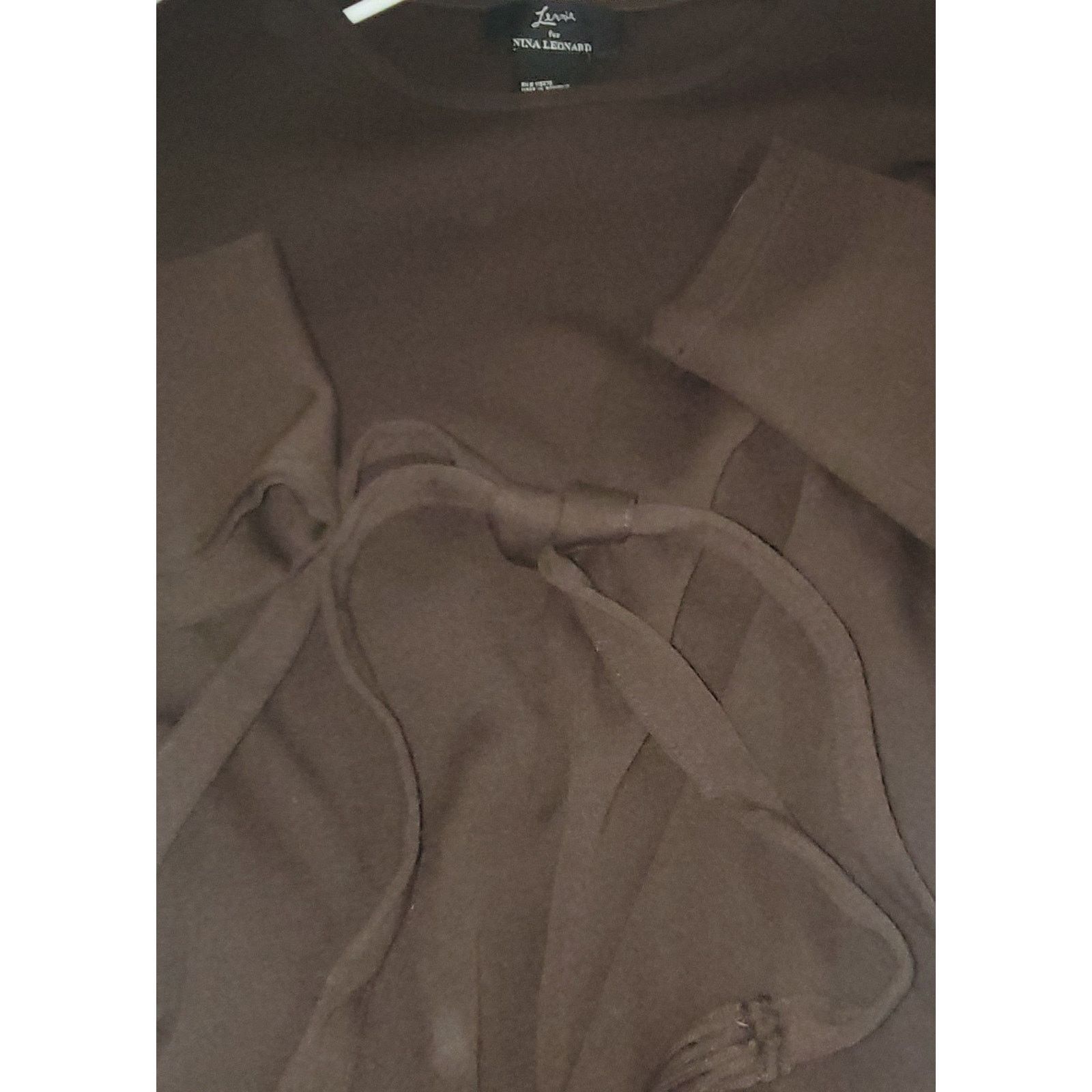 Other Lemmie For Nina Leonard Brown Belted Women's Sweater 1X Plus Size XL / US 12-14 / IT 48-50 - 4 Thumbnail