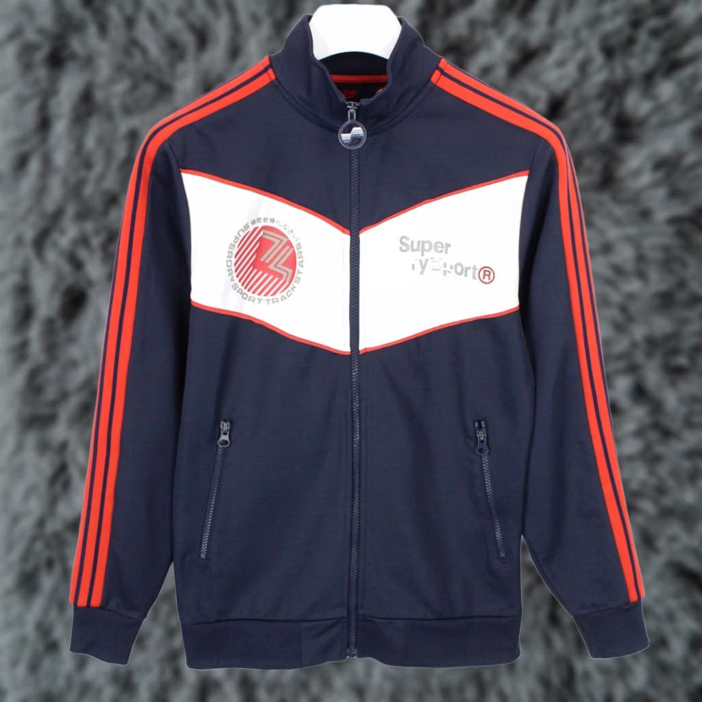 Superdry SUPERDRY Sport Sweatshirt Men's SMALL Full Zip High Collar Track Top Navy Size US S / EU 44-46 / 1 - 1 Thumbnail