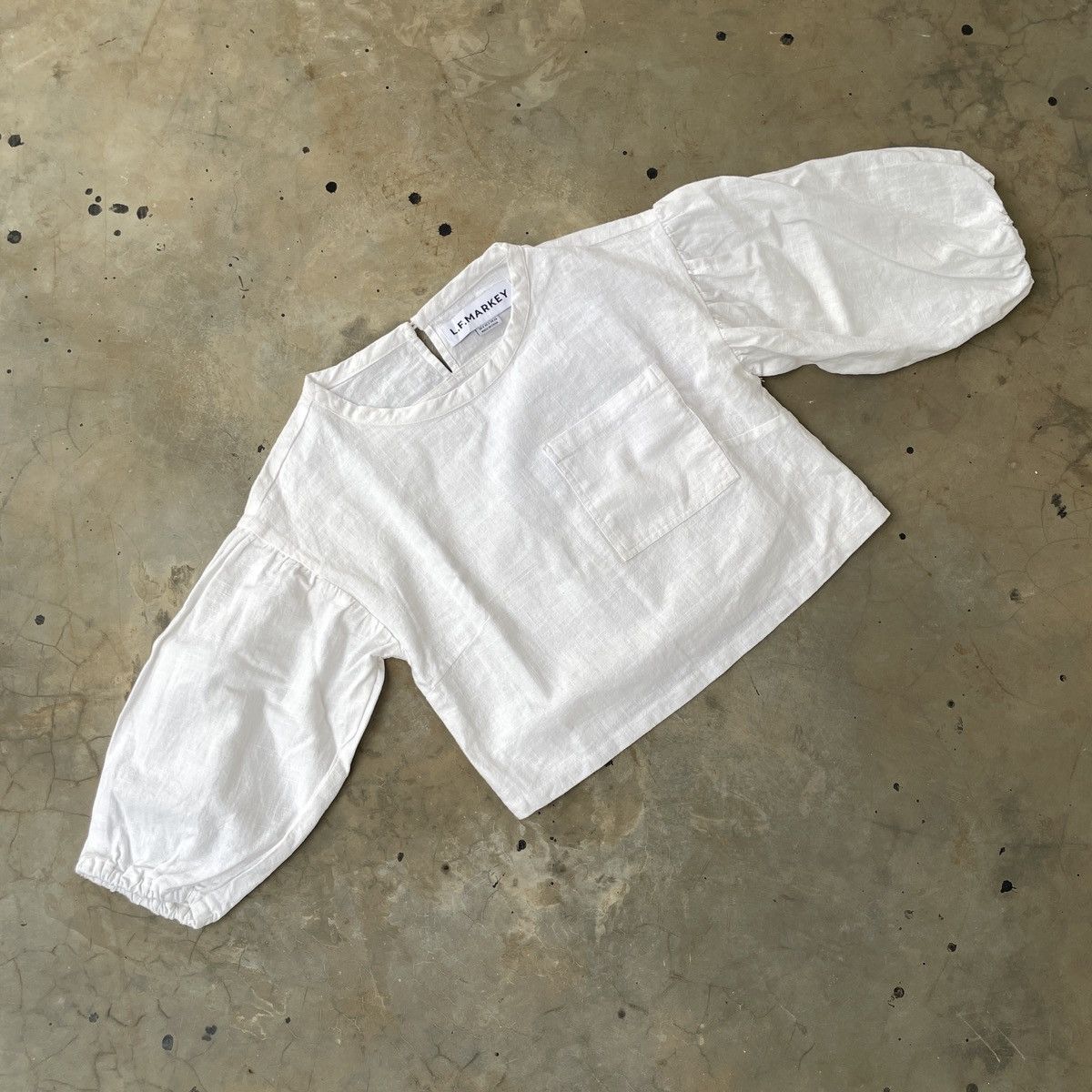L.F. Markey LF Markey Fabian Top Shirt White Linen Blend Casual Ladies Size XS / US 0-2 / IT 36-38 - 2 Thumbnail