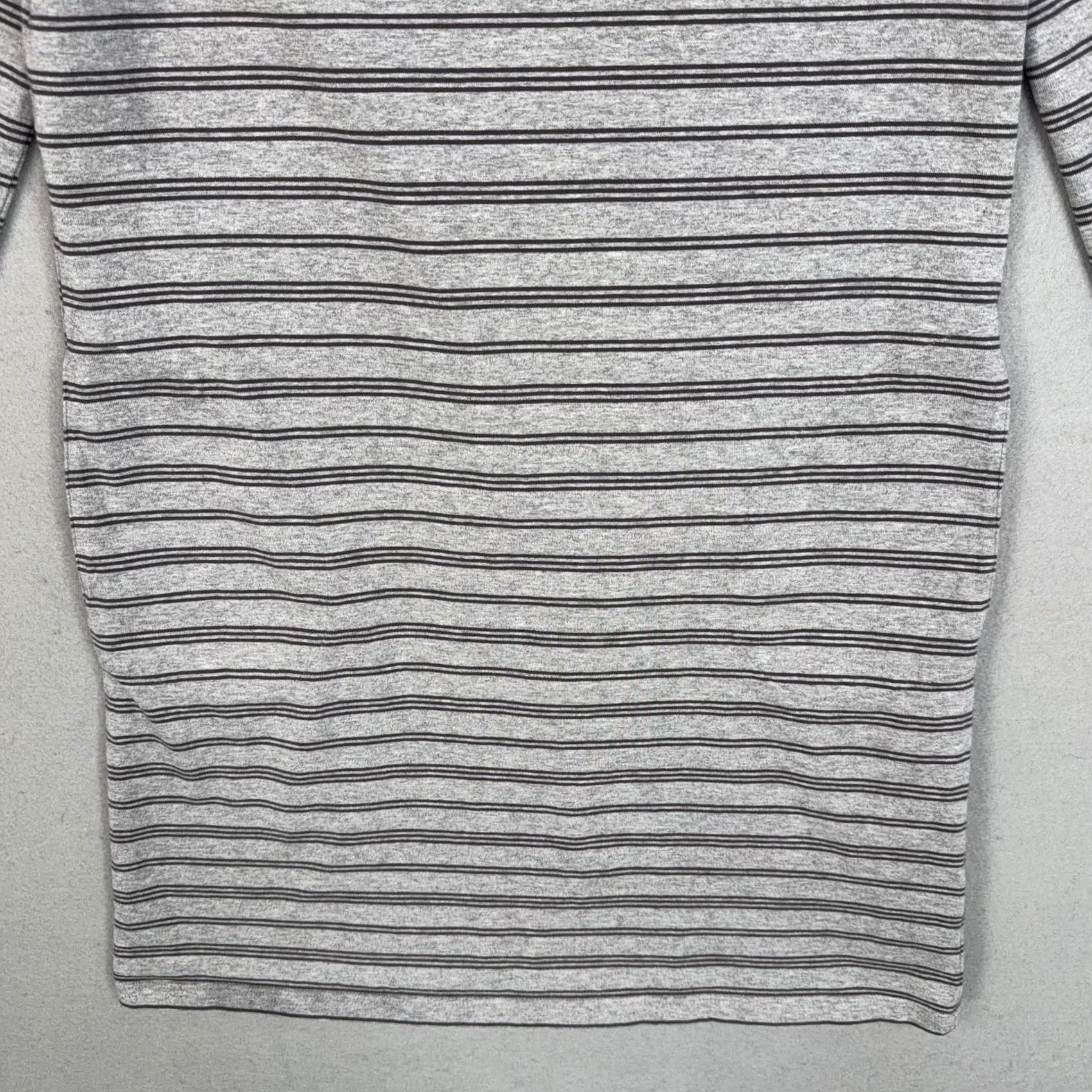 Vintage Garnet Hill Dress Womens 4 Gray Stripe 3/4 Sleeve T Shirt Pockets Organic Jersey Shirt Dress Women Size S / US 4 / IT 40 - 3 Thumbnail