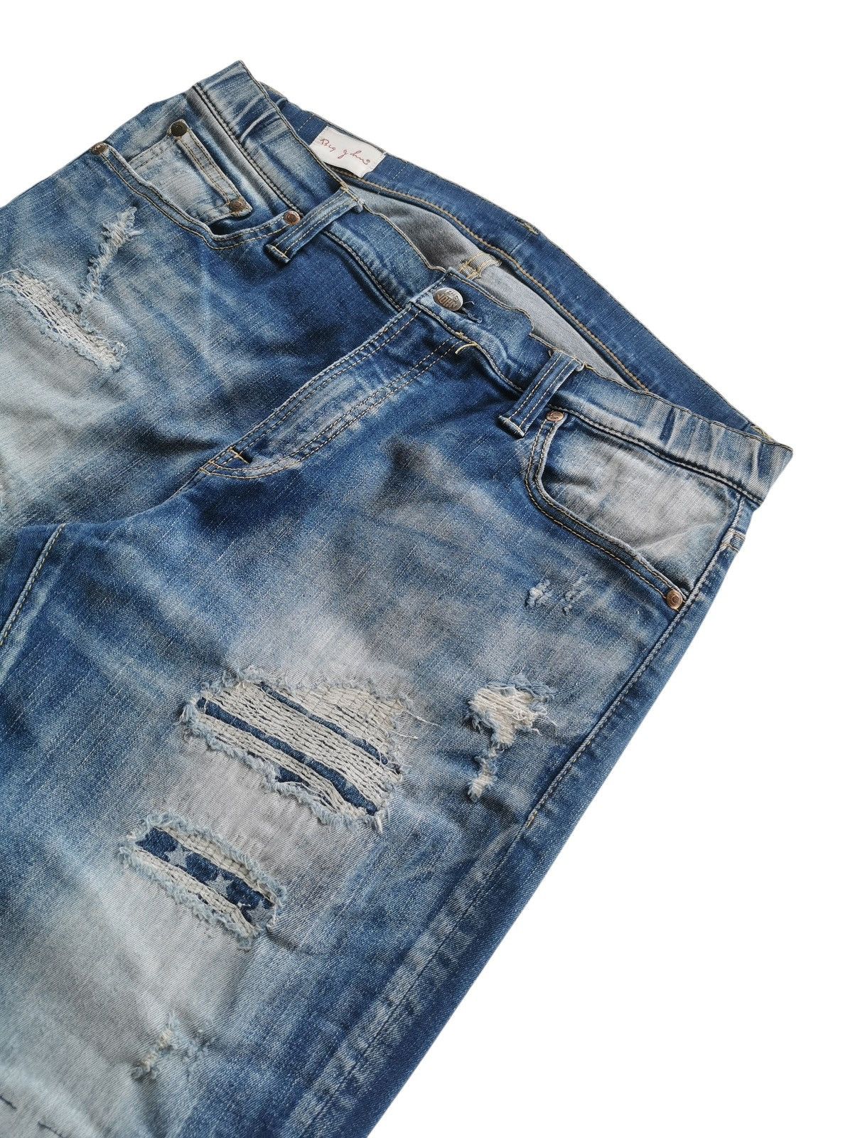Big John Bigjohn stretchable ripped zigzag stitching vibes AMIRI Size US 33 - 4 Thumbnail
