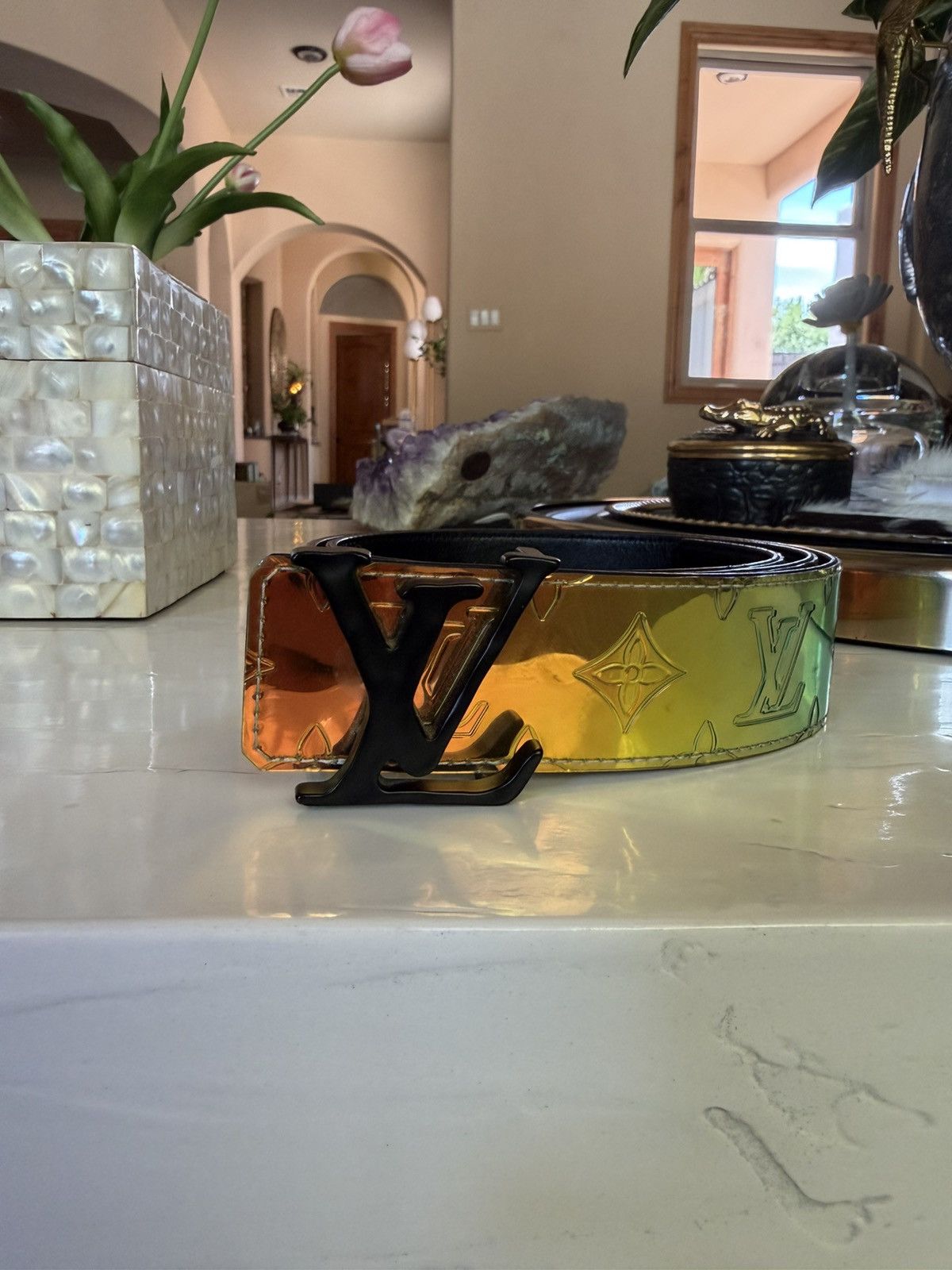 Louis Vuitton Louis Vuitton Belt Holographic Monogram Size 34 - 1 Thumbnail