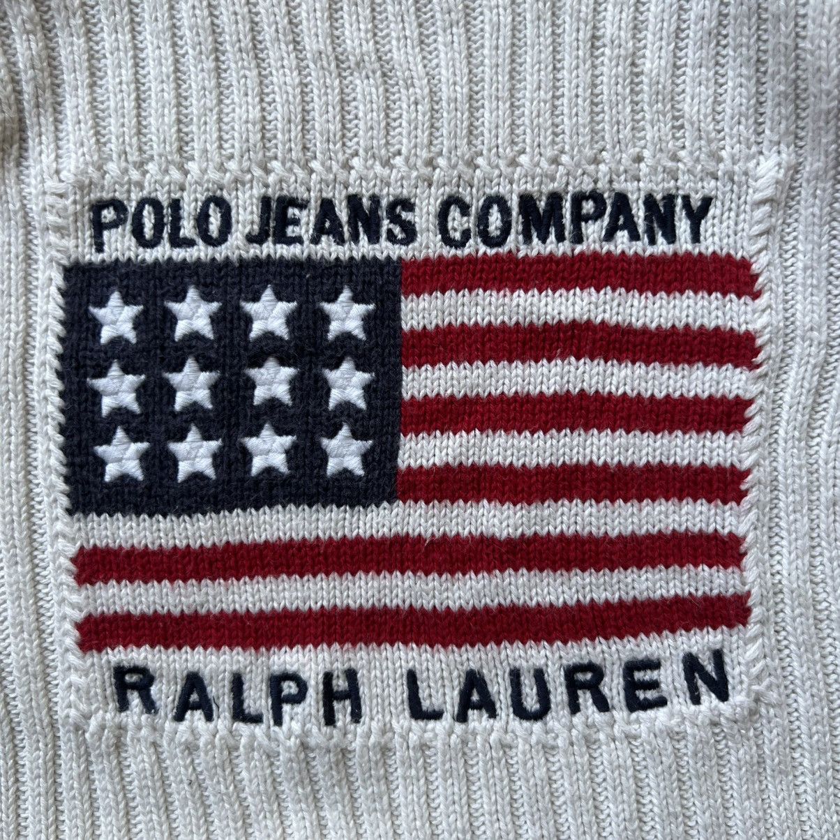 Designer × Polo Ralph Lauren × Vintage Vintage Polo Ralph Lauren American Flag Knit Sweater Size S / US 4 / IT 40 - 4 Thumbnail