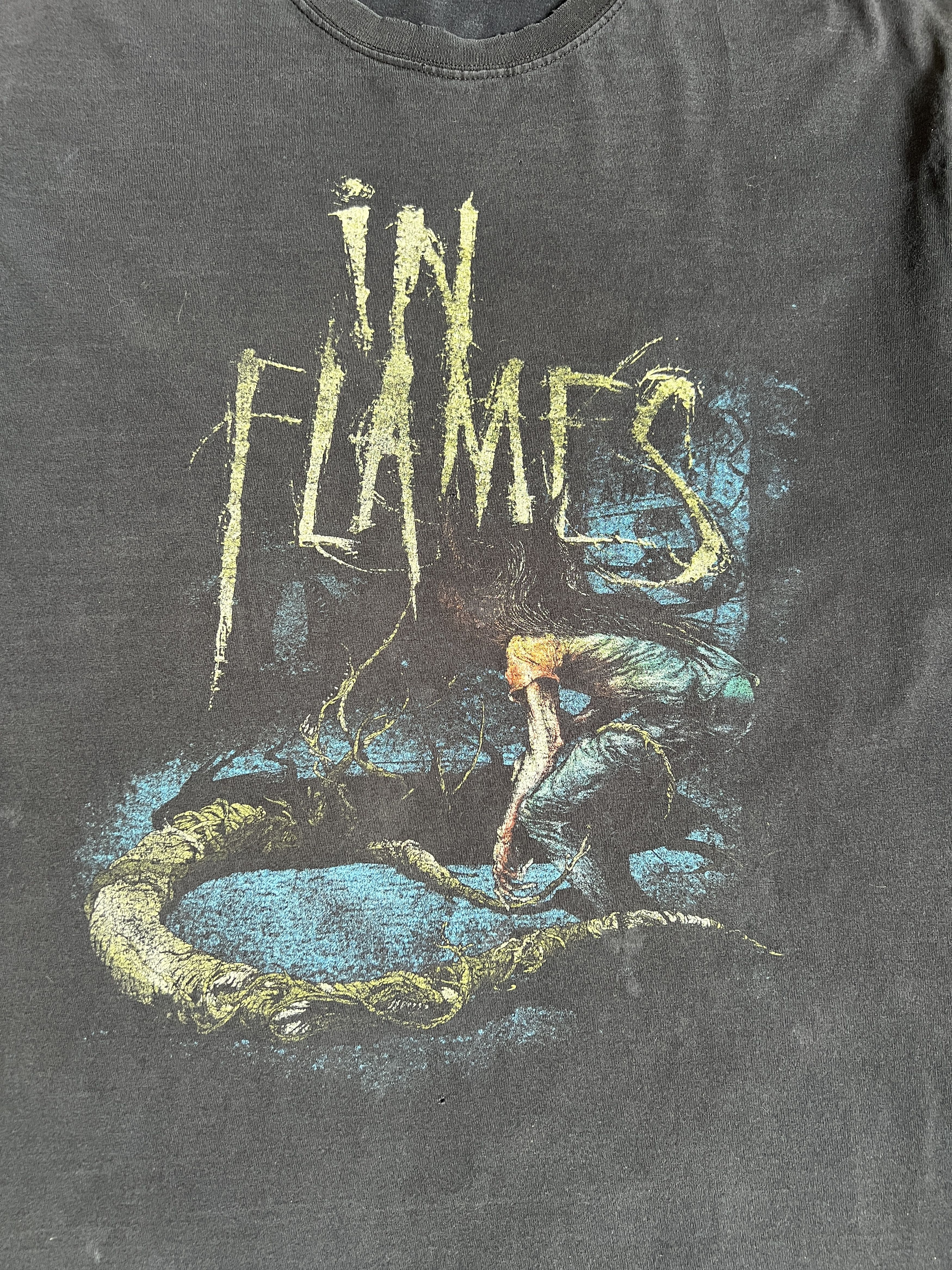 Band Tees In Flames tshirt europe tour 2008 big logo Size US L / EU 52-54 / 3 - 6 Thumbnail