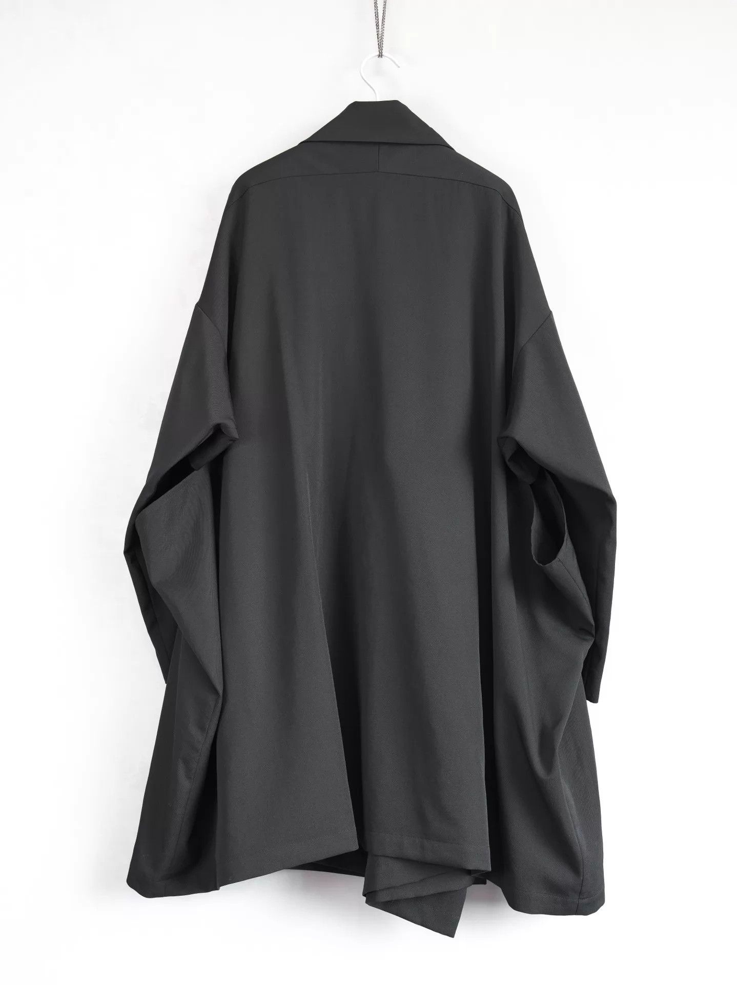 Yohji Yamamoto Yohji Yamamoto 21AW Pleated Wool Wide Coat Size 2 Size US M / EU 48-50 / 2 - 6 Thumbnail