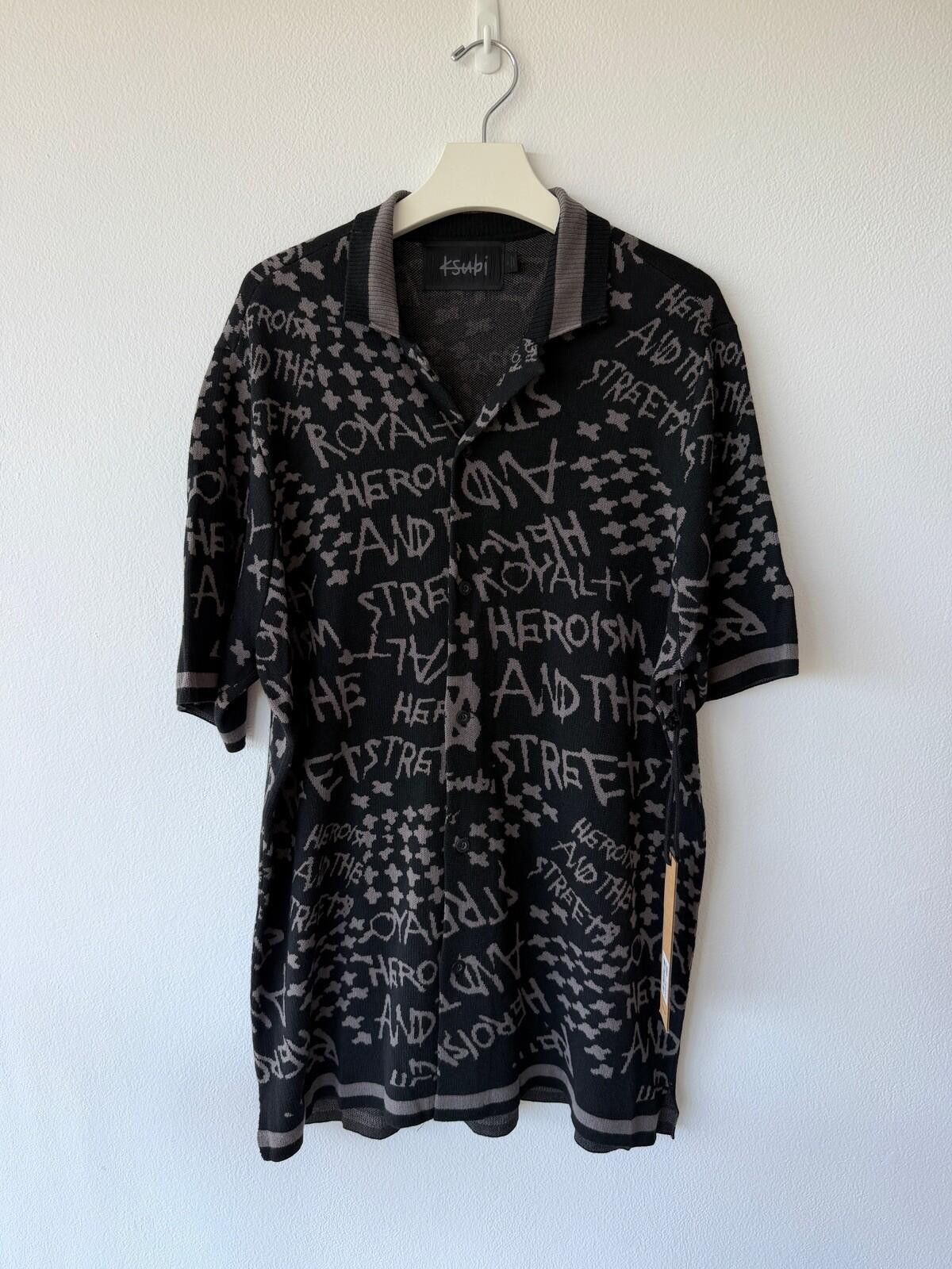 Ksubi new ksubi medium short sleeve heroism knit shirt black Size US M / EU 48-50 / 2 - 3 Thumbnail