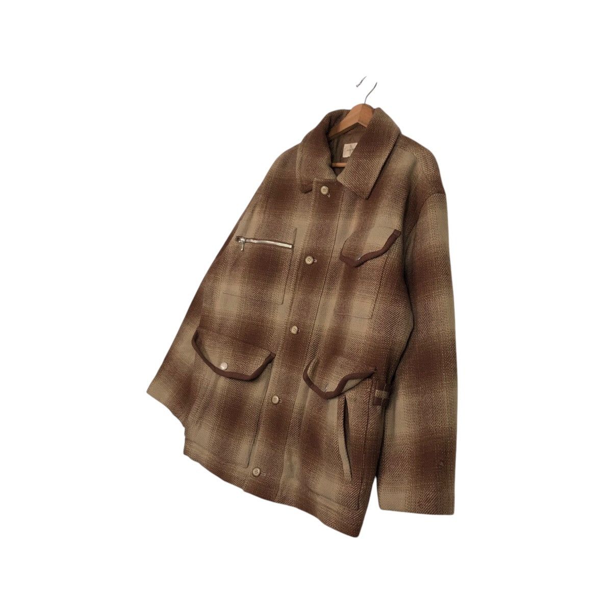 Issey Miyake Rich Brown Tartan Design Vintage Chore Jacket Men's Melrose Size US M / EU 48-50 / 2 - 3 Thumbnail