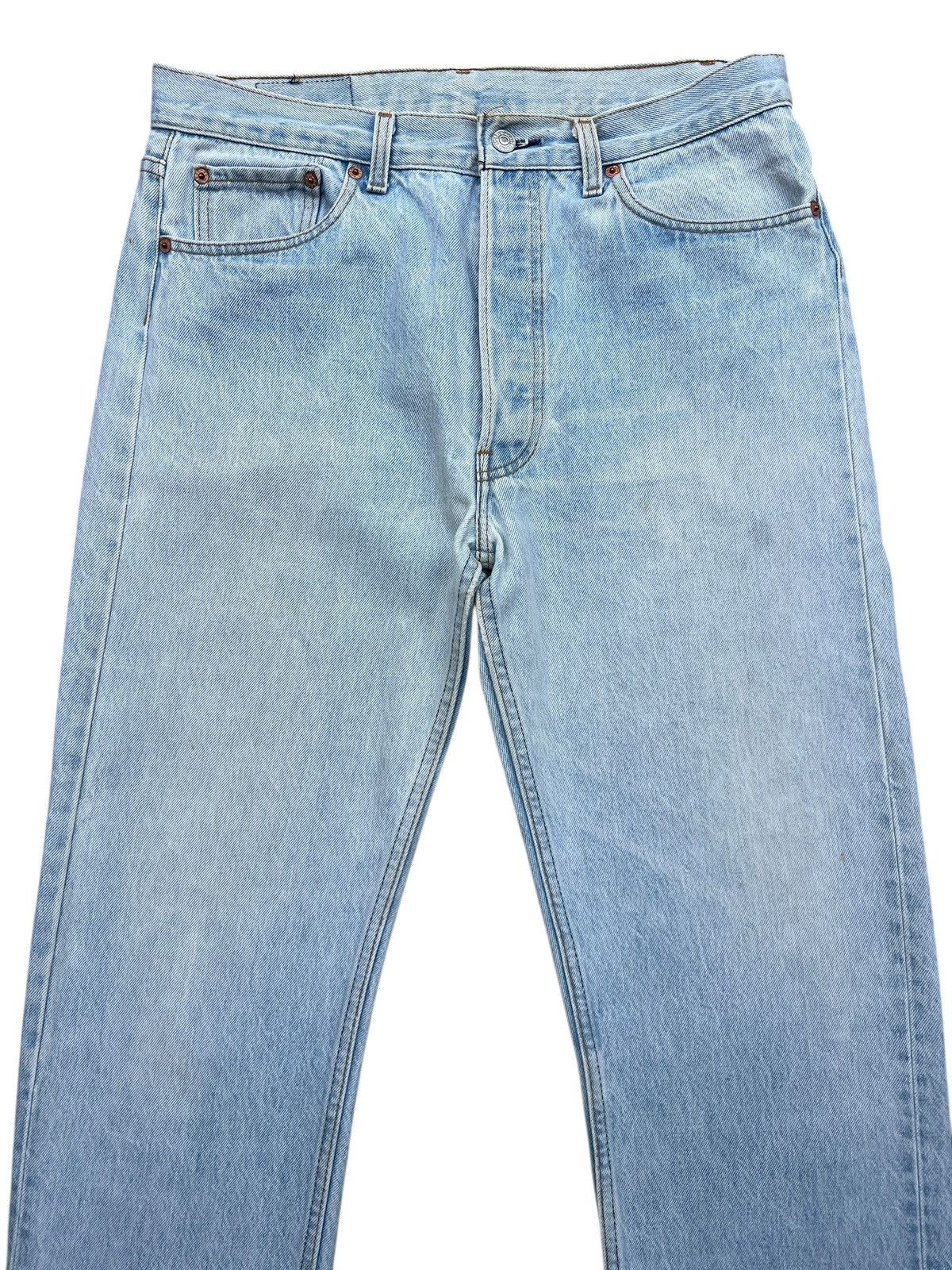 Levi's Vintage 80s Levis 501 Light Wash Denim Jeans 35x31 Size US 35 - 4 Thumbnail