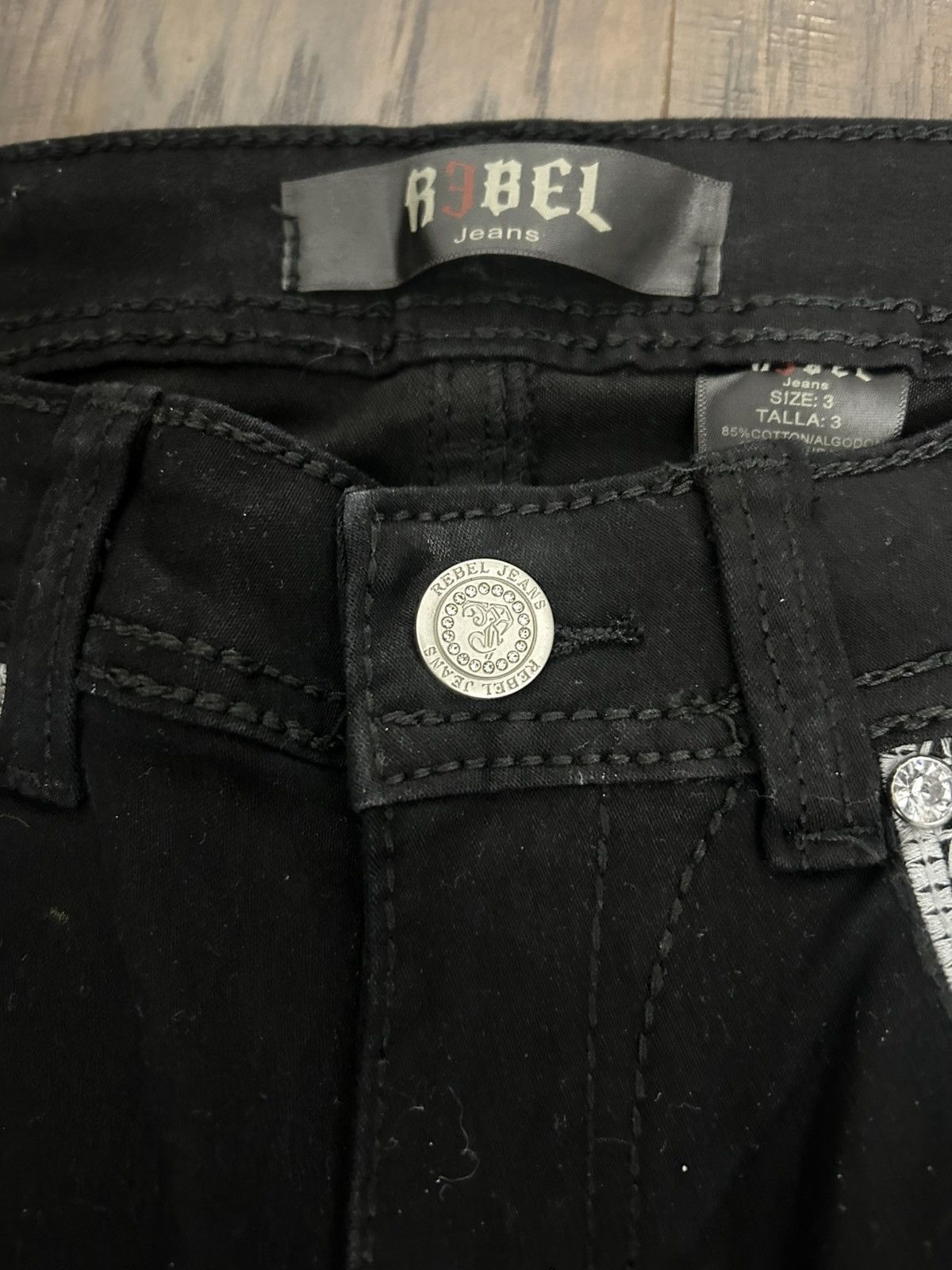Other Embellished Rebel Bootcut Jeans Size 26" / US 2 / IT 38 - 3 Thumbnail