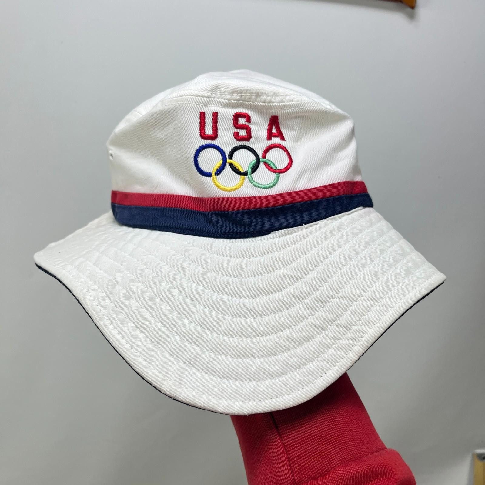 Starter Vintage 90s USA Olympic Starter Bucket Hat Small Medium Size ONE SIZE - 1 Thumbnail